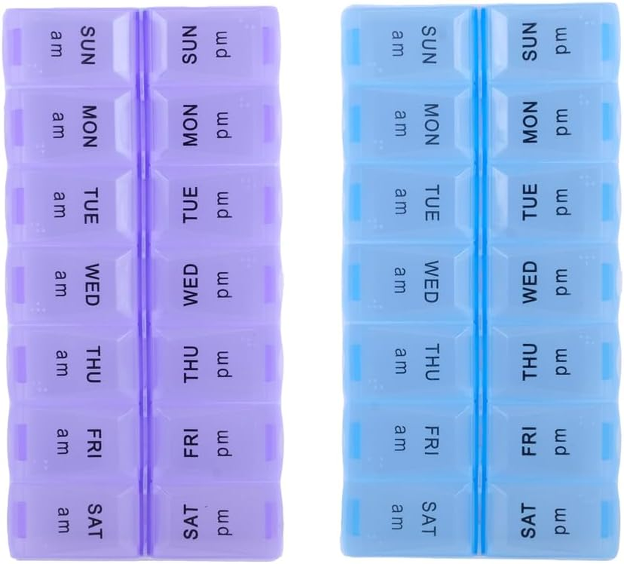 1St Care Weekly Pill Organiser, Blue/Purple image number 5