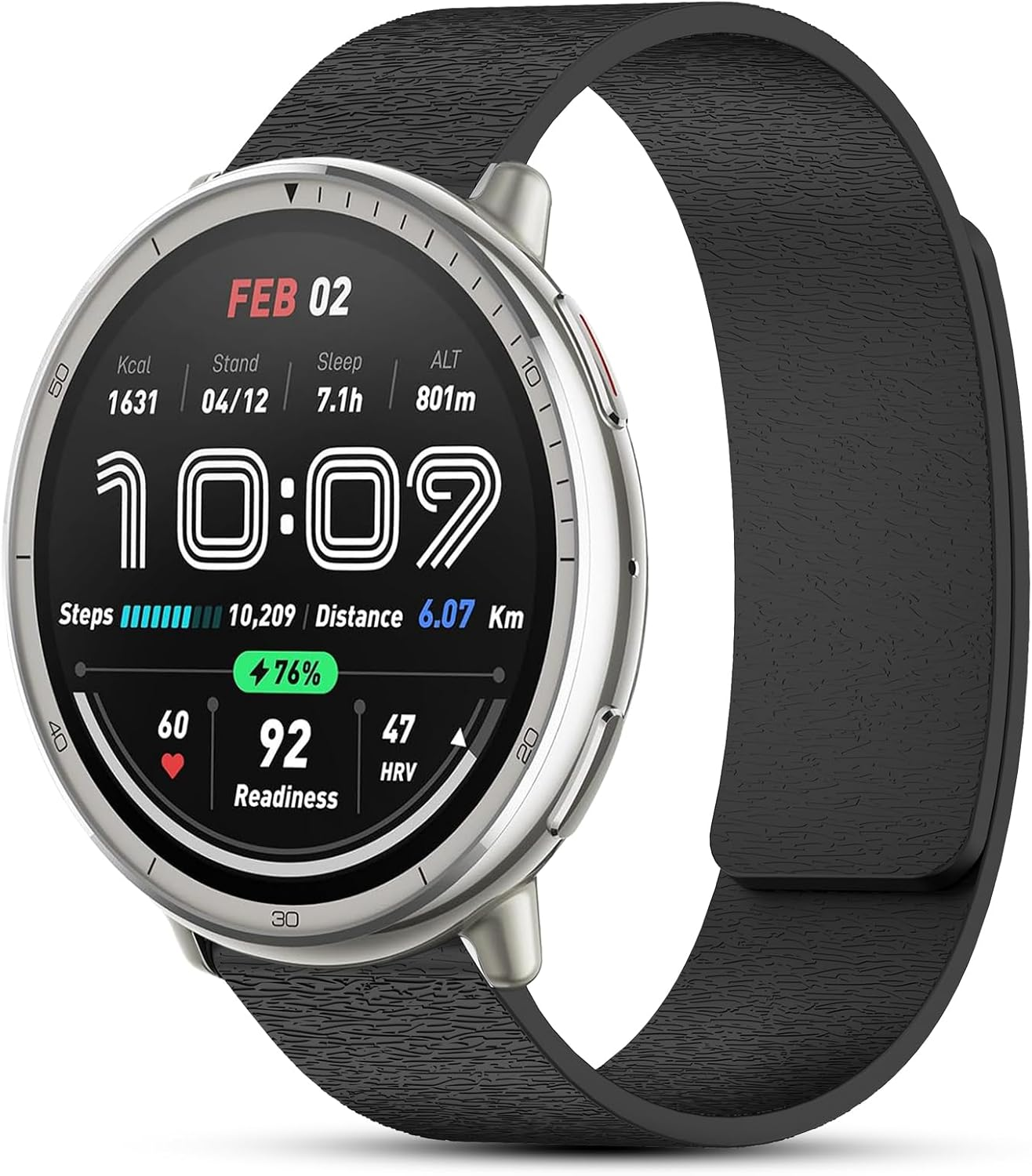 CHULN Silikon Armband Kompatibel Mit Amazfit Active 2/Active/Garmin Vivoactive 5/Amazfit GTS/GTS 2/2 Mini/Gts 3, 20Mm Einstellbares Magnetisch Sport Ersatzarmband F&uuml;r Smartwatch.(No Host)
