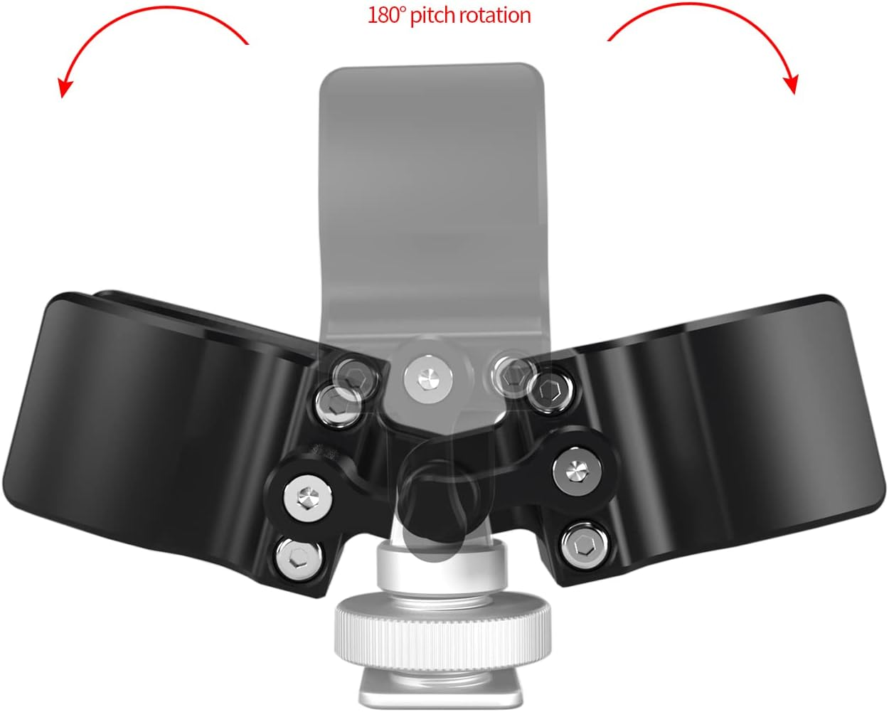 Niceyrig Shockproof Shotgun Microphone Holder Aluminum Alloy Clamp with Cold Shoe Adaptor, LED Flashlight Holder (18-35 Mm) image number 2