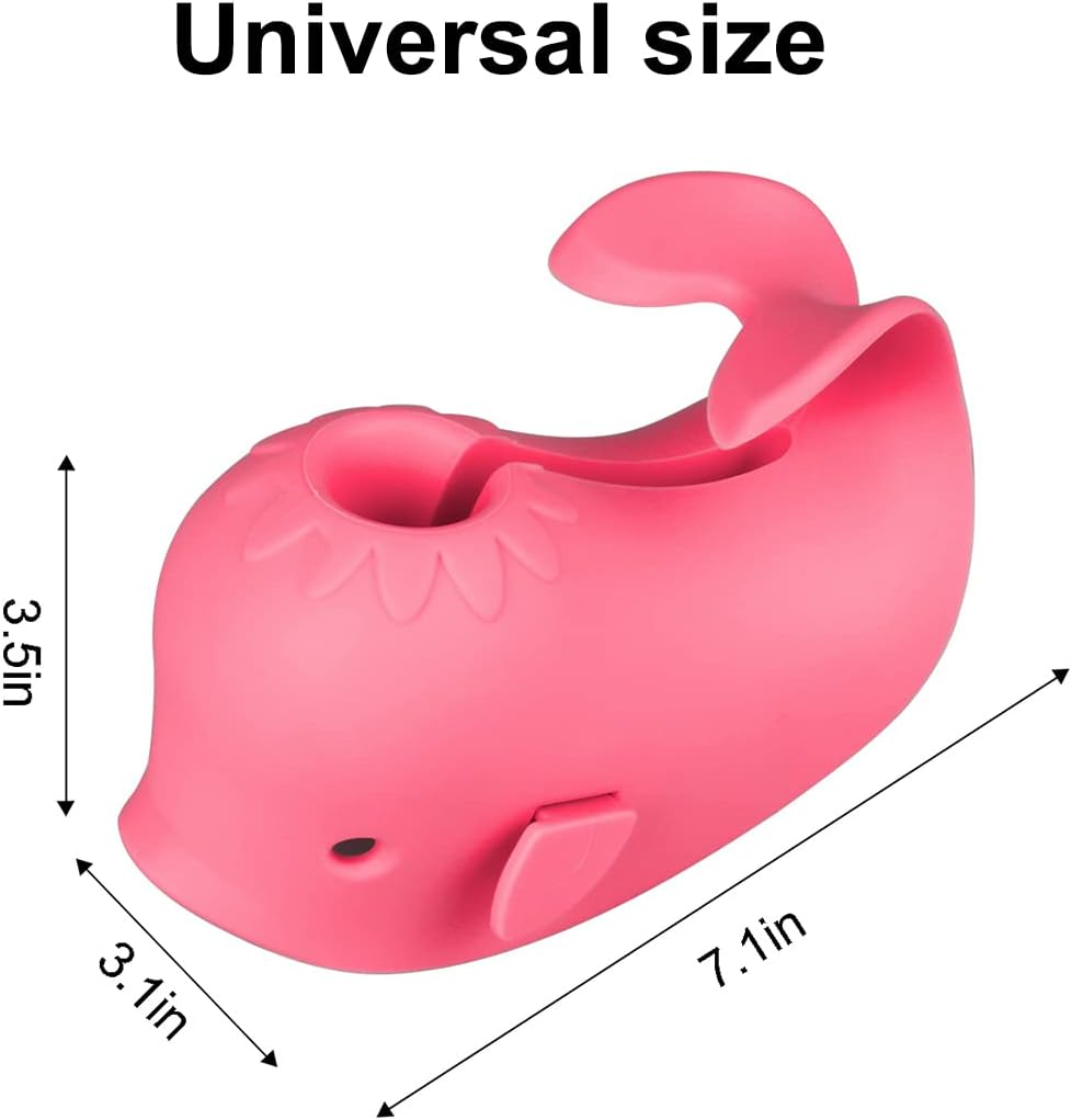 Spout Cover for Bathtub, Faucet Cover Baby Bathroom Tub Silicone Faucet Protector for Kids, Bath Spout Cover for Baby Toddlers - Pink image number 5