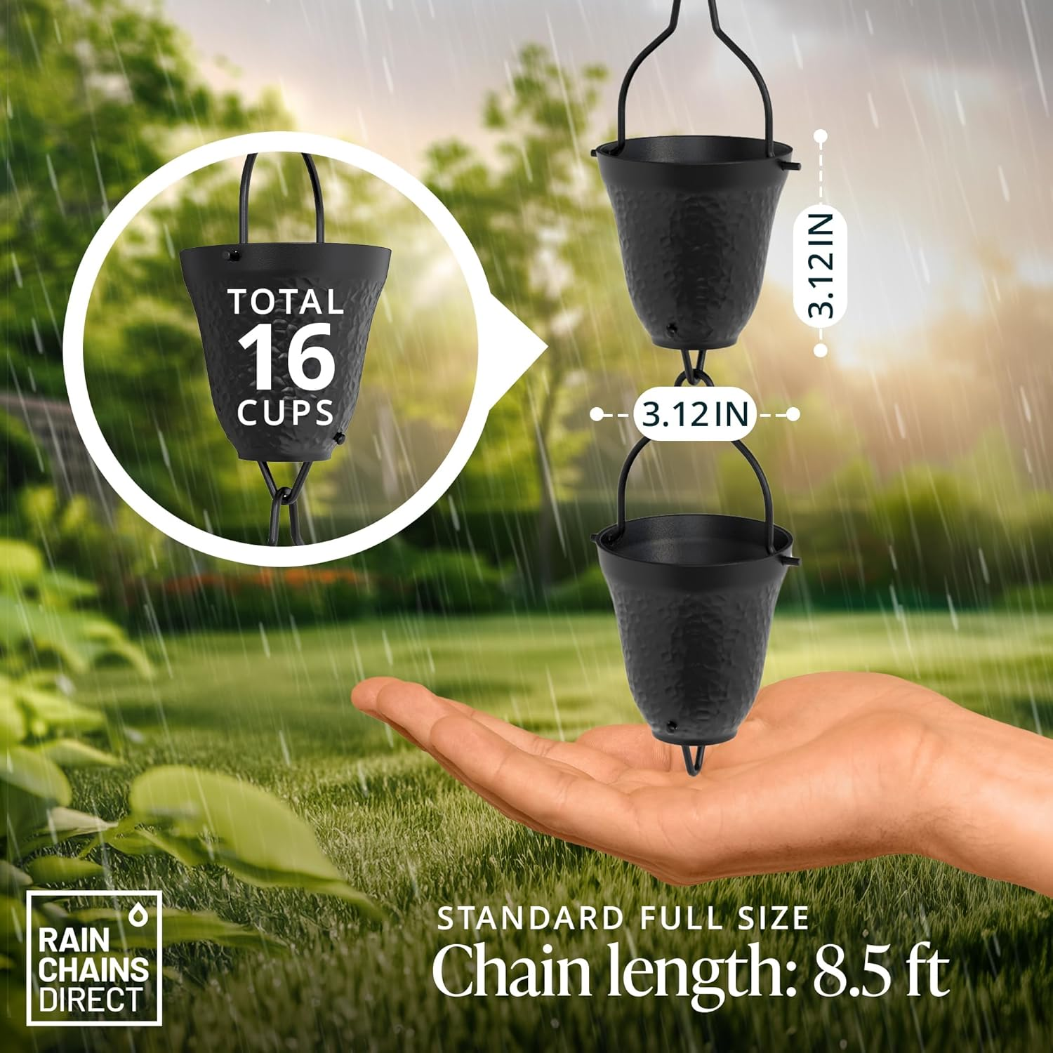 Contempo Rain Chain (Black) image number 6
