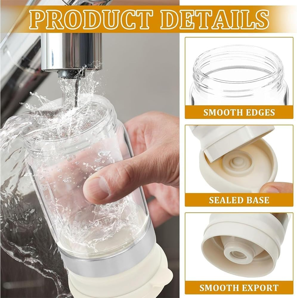 HPAMR Honey Dispenser, 300Ml Easy Refill Syrup Dispenser Jar, No Drip Honey Jar, Clear Glass Syrup Dispensers, Multifunctional Maple Syrups Dispensers for Honeys and Syrups