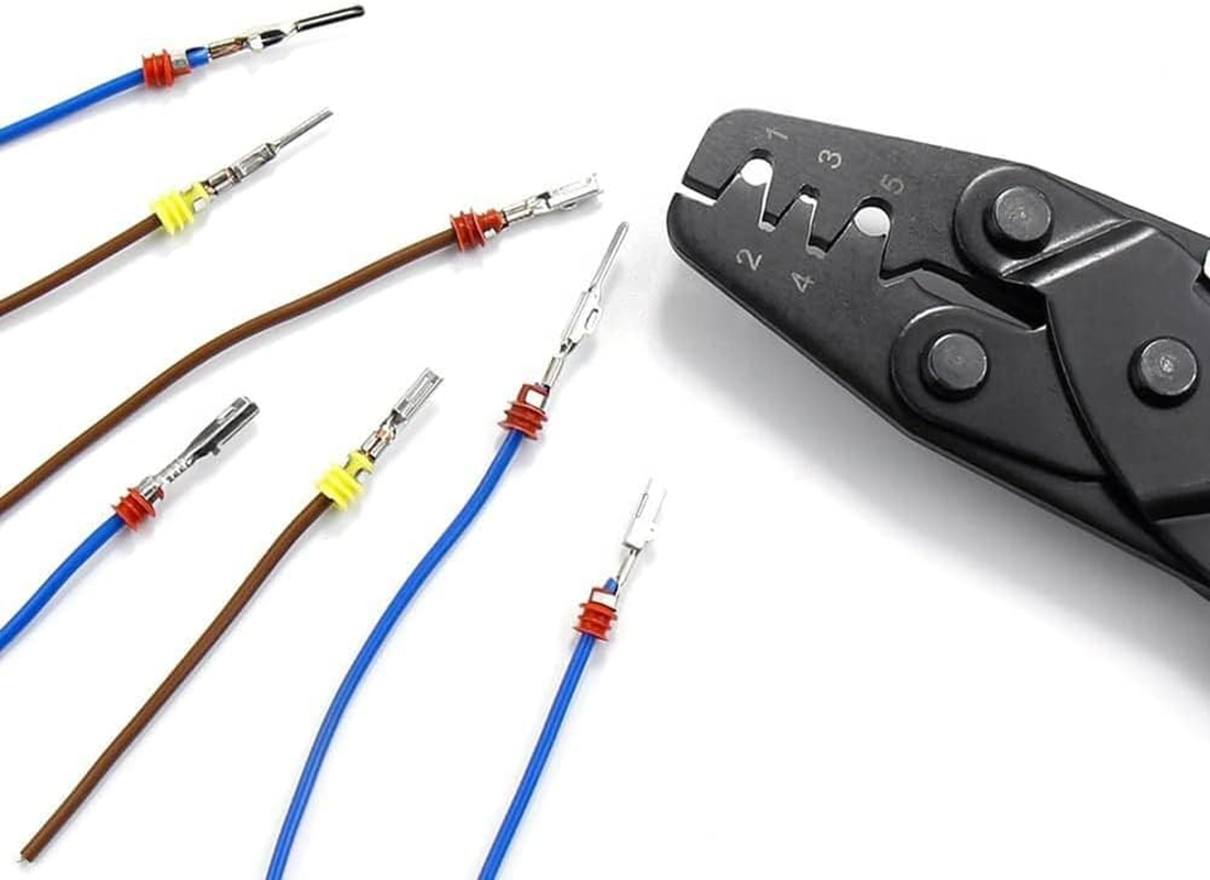 340Pcs 1/1.5/1.8/2.2/2.8/3.5Mm Terminal Pins Wire Harness Pin Male Female Automotive Electrical Connector Kit Car Wire image number 2