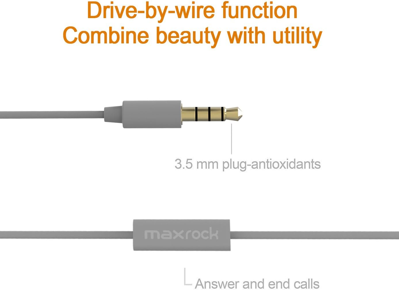 MAXROCK Sleeping Headphones, In-Ear Soundproof Earplug Soft Earbuds with Mic Noise Cancelling Sleep Earphones Earpods for Side Sleeper, Insomnia, Snoring, Air Travel, Bedtime Listening&hellip; (Gray)