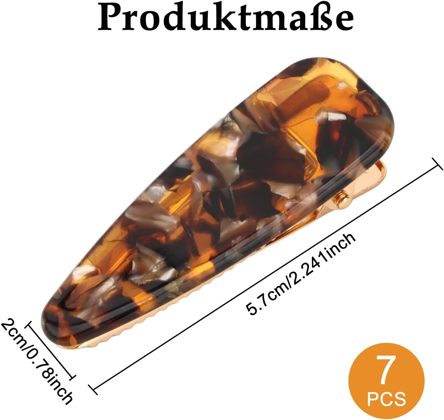 Exipsat Hair Clips for Women Large Vintage Style Snap Clip for Thick Hair 7 Pack Flat Hair Clips image number 3