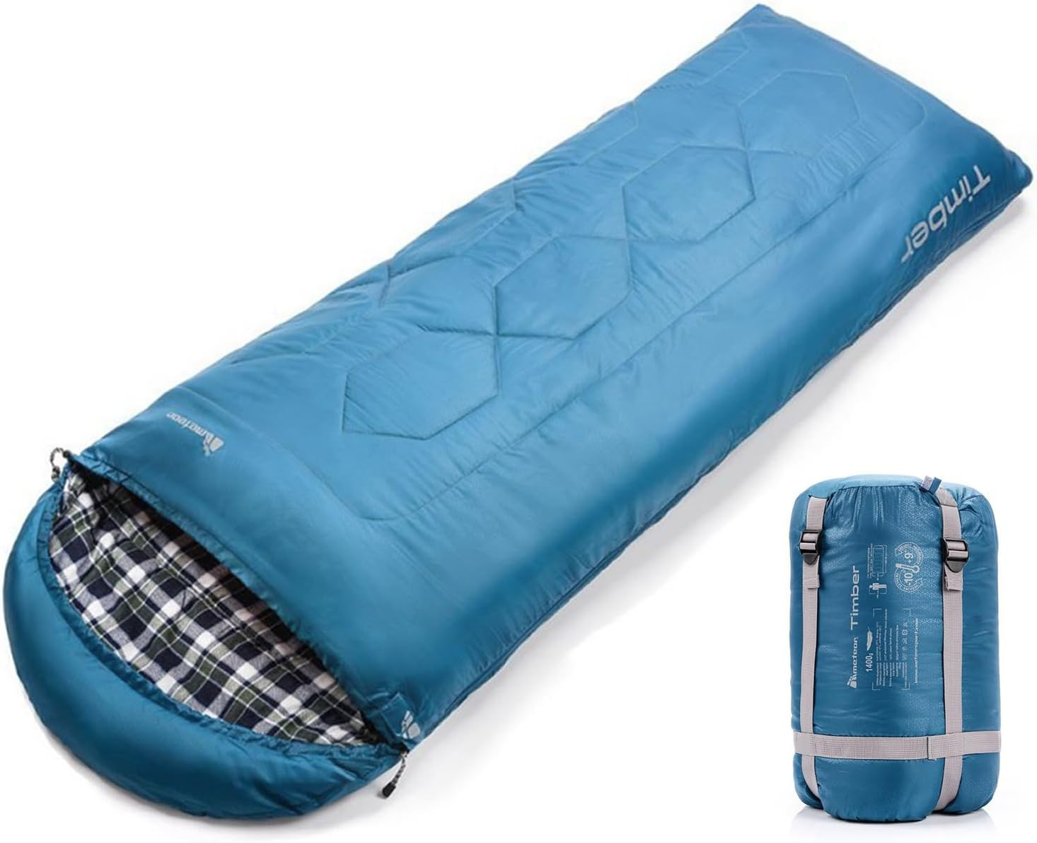 Meteor 220X80Cm Adult Sleeping Bag, 3-Season Sleeping Bag, Hooded Sleeping Bag, Rectangular Sleeping Bag, Envelope Sleeping Bag, Large Sleeping Bag image number 6