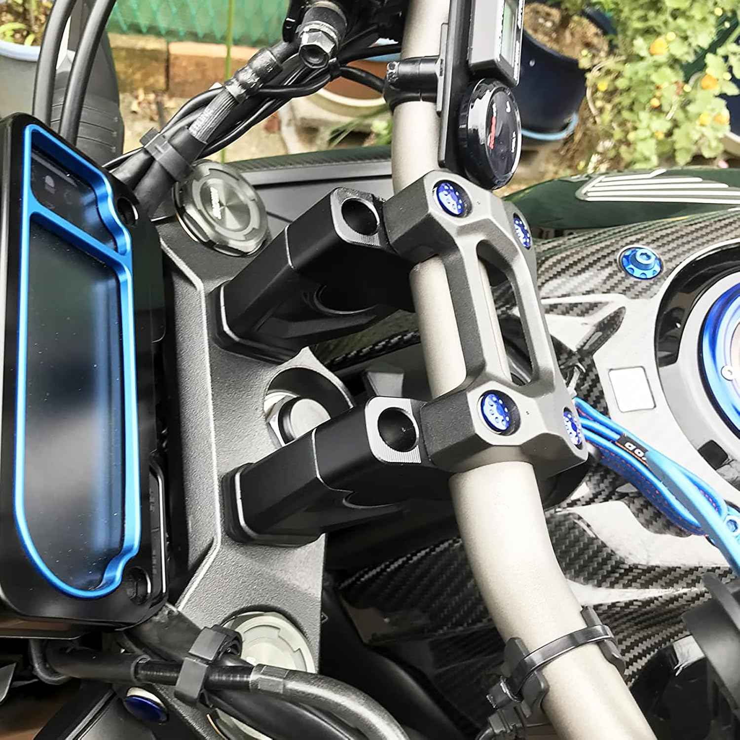 Motorcycle Handlebar Handle Bar Riser Heighten Compatible with Honda NX500 CB650R CB300R CB250R CB500F CB500X (Black)