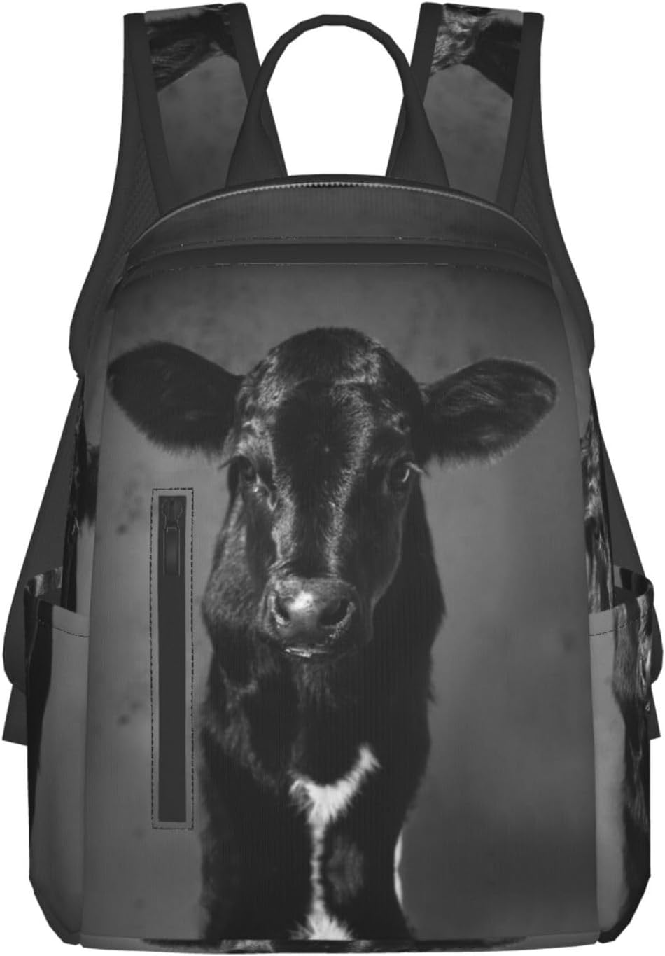 Obabo Black White Cow Light Leisure Backpack,Laptop Backpack,Travel Bags,Multi-Purpose Backpack,Unisex,Portable,Comfort
