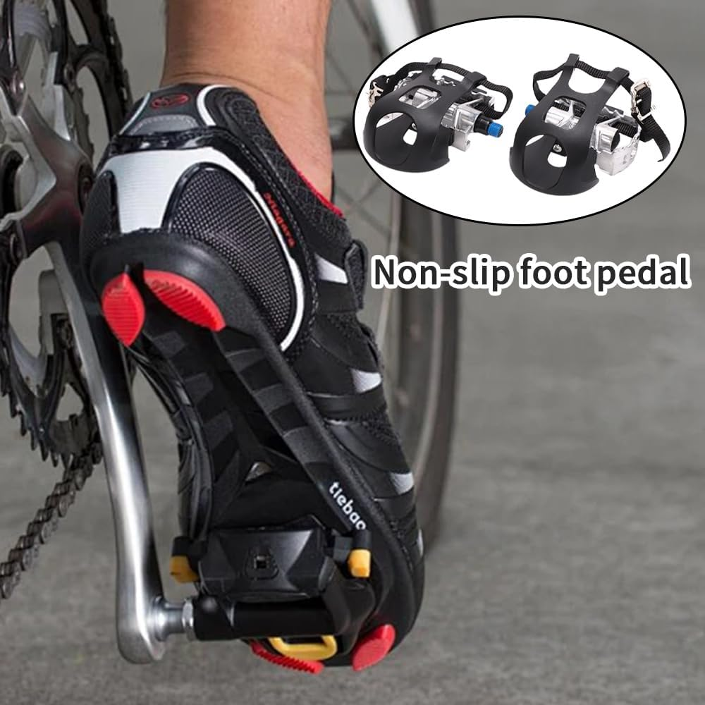 TOMVAES Bike Pedals 9/16" Spin Bike Pedal Mountain Bike Pedal for Outdoor Cycling and Indoor Exercise Bike, Replacement Alloy Multi-Purpose Bicycle Pedals Road Bike Pedals image number 3