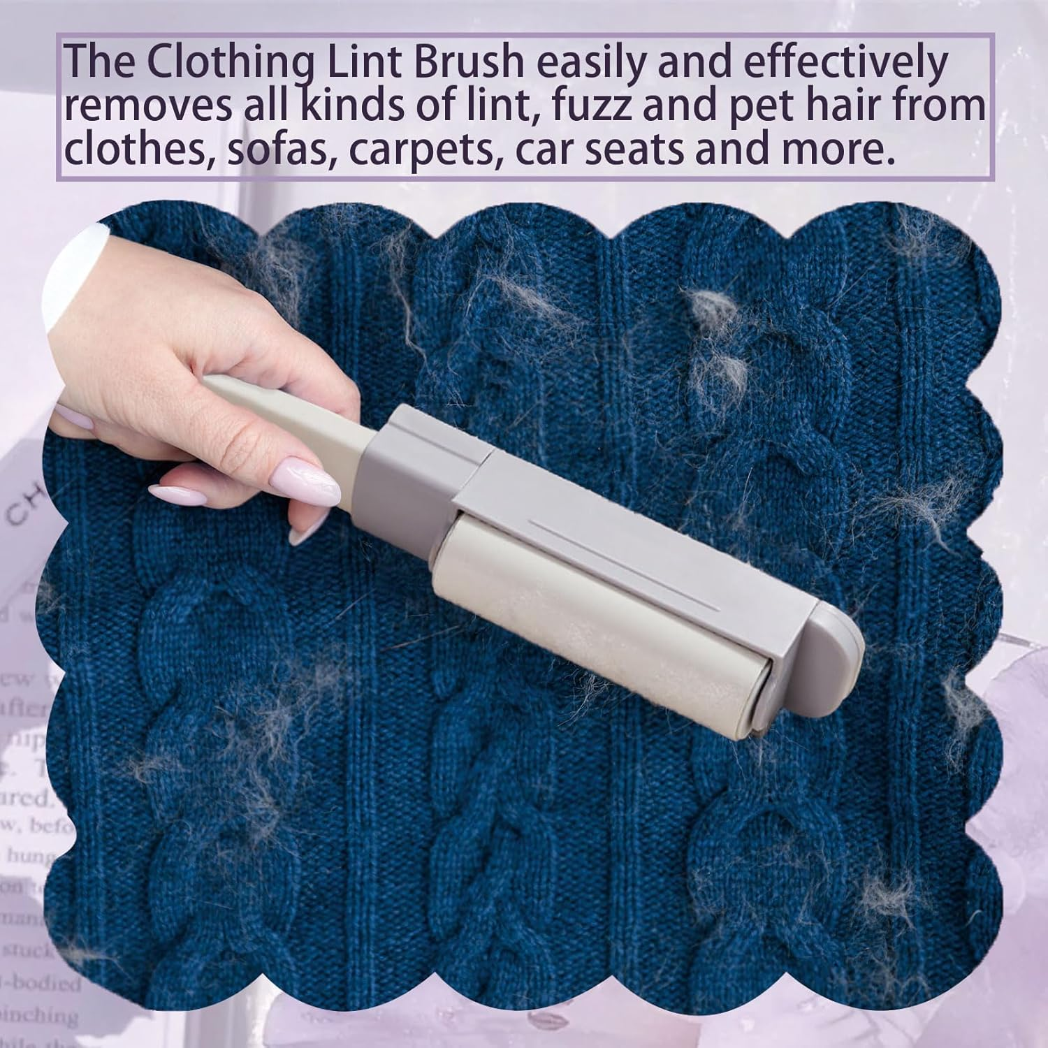 Realand 180 Sheets Lint Roller Refills, Lint Rollers for Pet Hair Extra Sticky, Dog and Cat Lint Remover for Clothes, Furniture, Couch, Car, 6 Refills image number 1