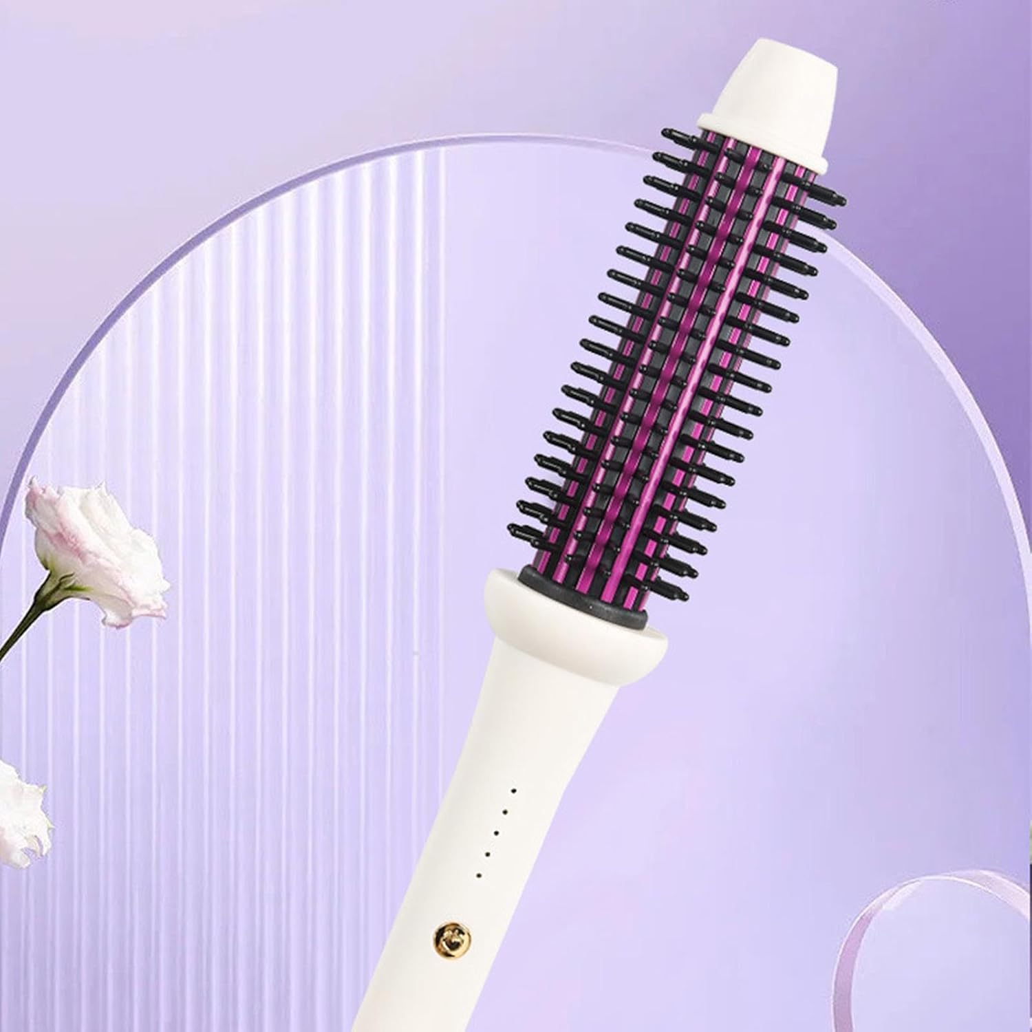 Rotating Curling Iron Brush - 28Mm Negative Ion Heated Ironing Comb Straightening Brush for Curling Iron | Curling Iron Curler Brush - A:28Mm Us Regulations image number 6
