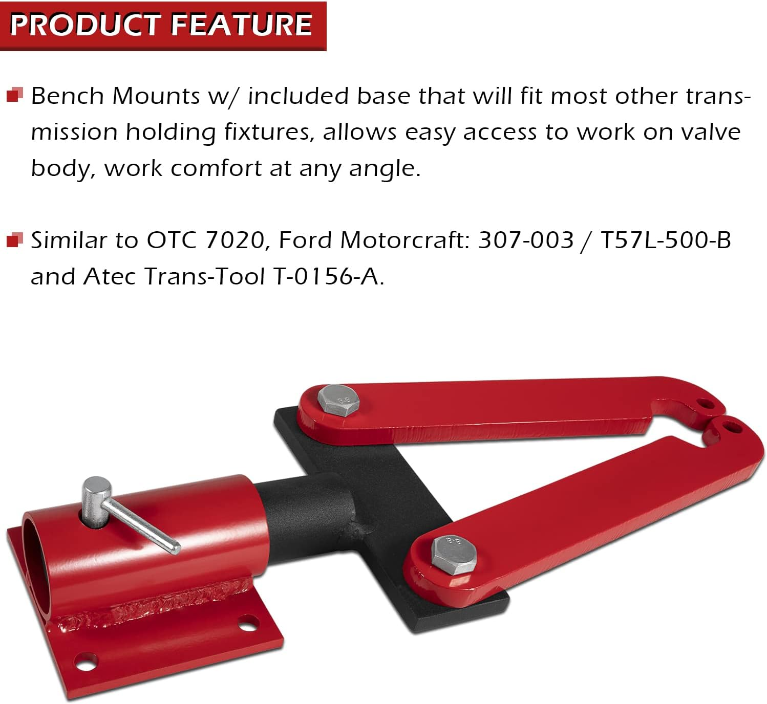 Dearchan T-0156-A Heavy Duty Transmission/Small Engine Holding Fixture Tool with Base Fit for Ford/Chrysler image number 4