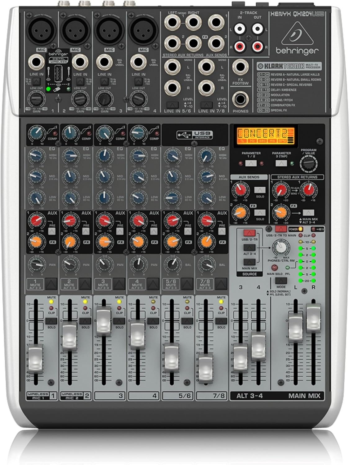 Behringer QX602MP3 Behringer XENYX QX602MP3 Premium 6-Input 2-Bus Mixer