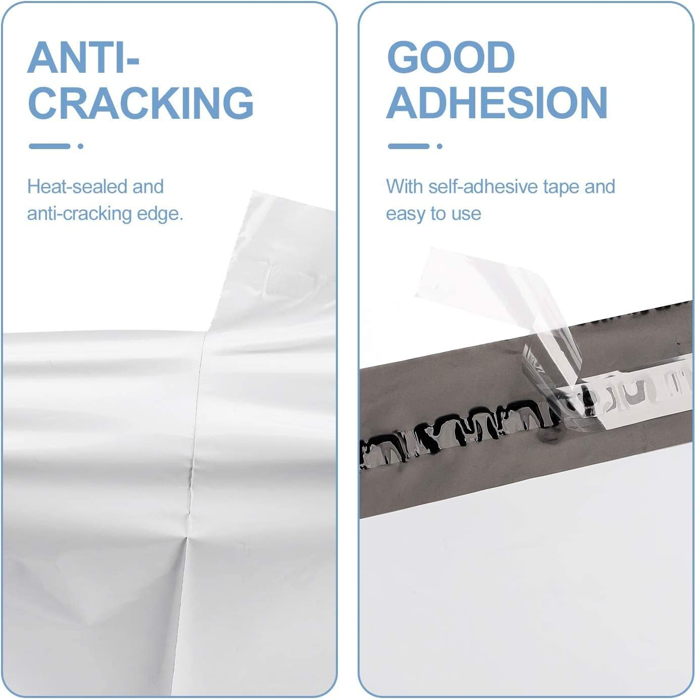 100X Poly Mailer Courier Bags Envelopes Shipping Bags Self Sealing Shipping Mailing Satchel Exterior Colour White Tear-Proof Postal Bags for Parcels Packaging and Postage Boxes(280 X 420Mm) image number 5