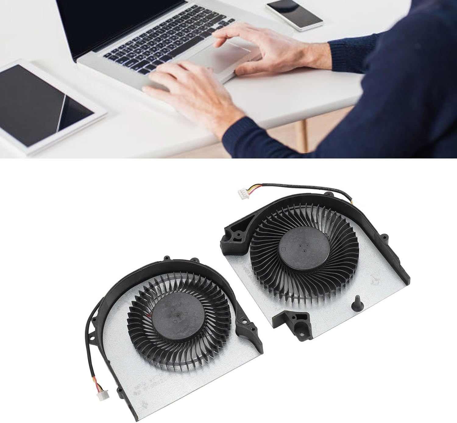 CPU GPU Cooling Fan Replacement, Laptop Cooling Fan, Laptop Cooler for Gaming G5 G7 MD GD KC FLHF DFS5K221153711 DFS5M325063B1N image number 6