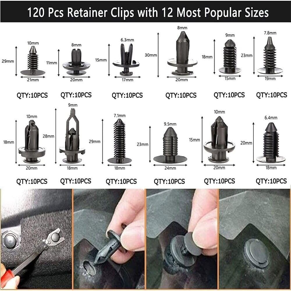 Car Trim Removal Tool Kit, Panel Door Pry Dash Interior Clip Set, Plastic Door Stereo Trim Removal Tool, Auto Clip Pliers Removal Tools for Dash, Radio, Door, Terminal Interior Accessories image number 5