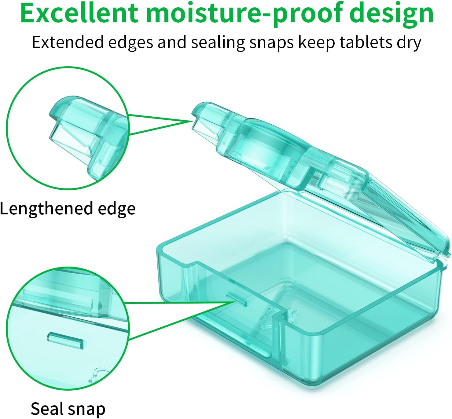 Small Pill Box 4 Pcs,Cute Travel Pill Case Portable for Pocket Purse image number 6