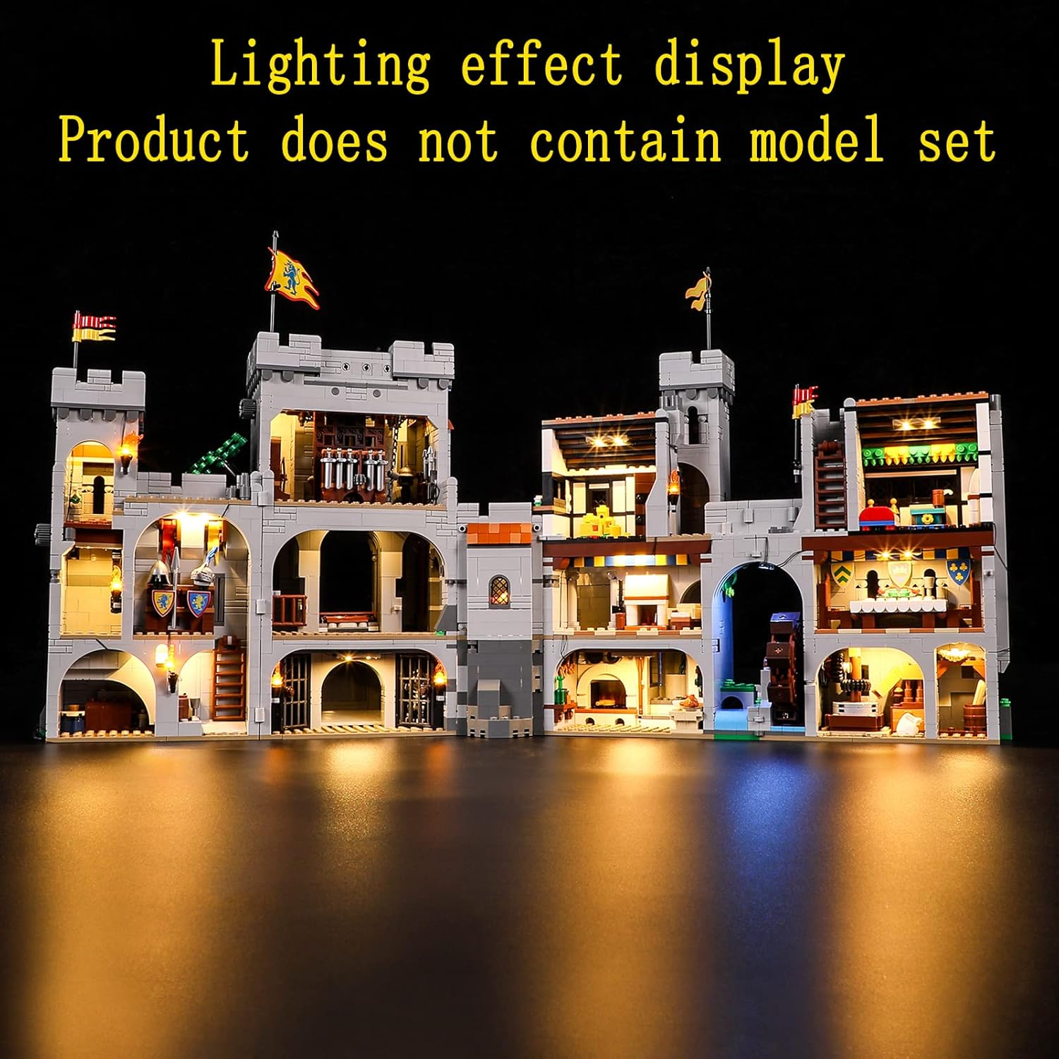 GEAMENT LED Light Kit Compatible with  Lion Knight'S Castle - Lighting Set for Creator 10305 Building Model ( Set Not Included) image number 6