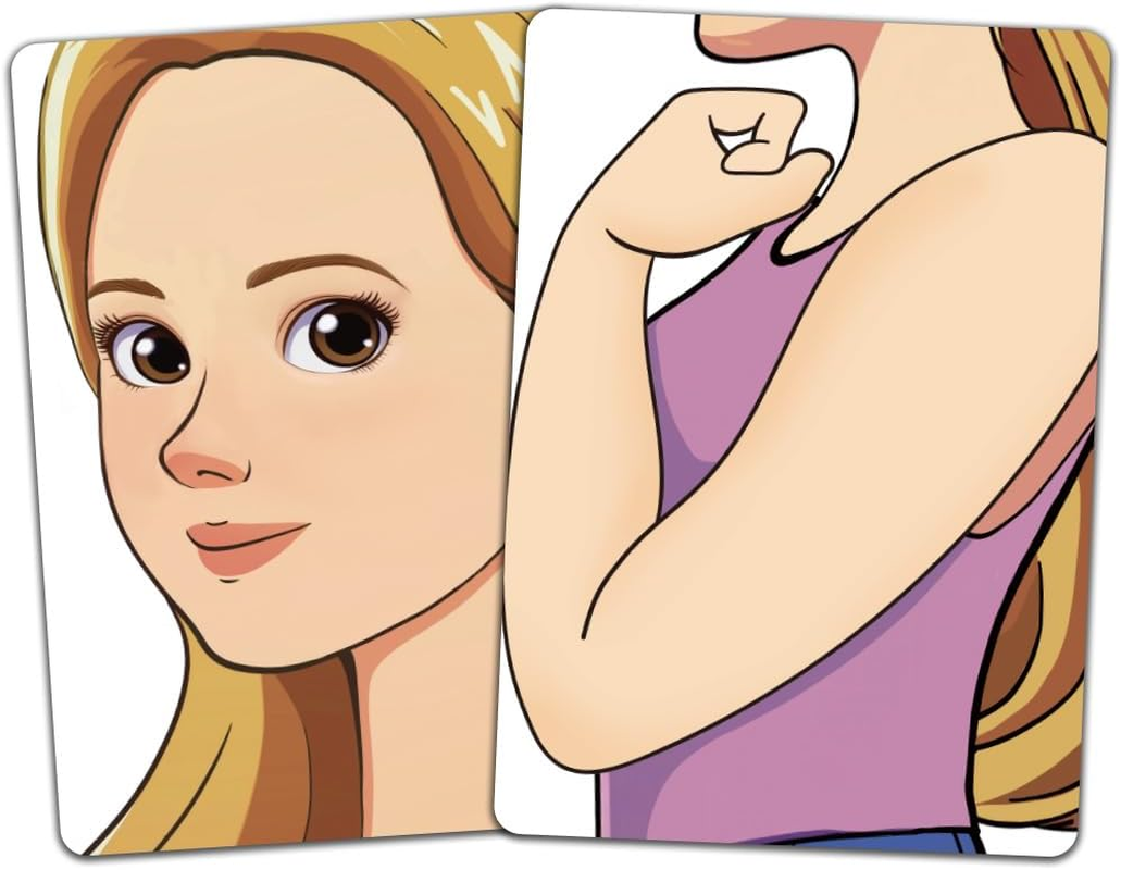 DELORIGIN 2Pcs Face Painting Practice Board Reusable Makeup Practice Mannequin Face Painting Exercise Template Stage Painting Tool Facial Painting Supplies for Beginner (Braid Girl Straight Hair Girl)