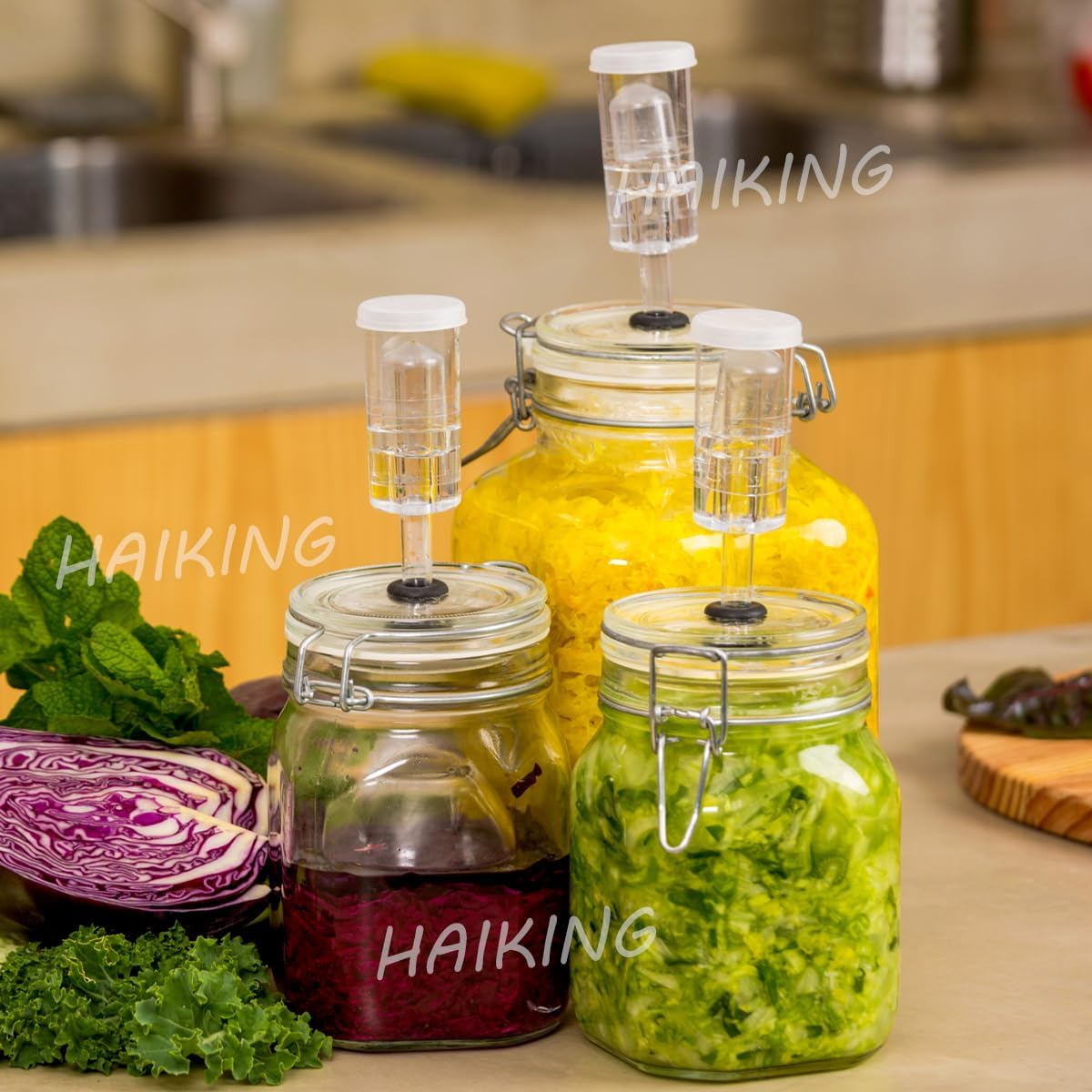 HAIKING Airlock Grommet Fermentation Lid, 50 Packs Fermenter Lid Airlock Grommet for Mason Jars, Straws, Airlock, Beer, Wine (Black)