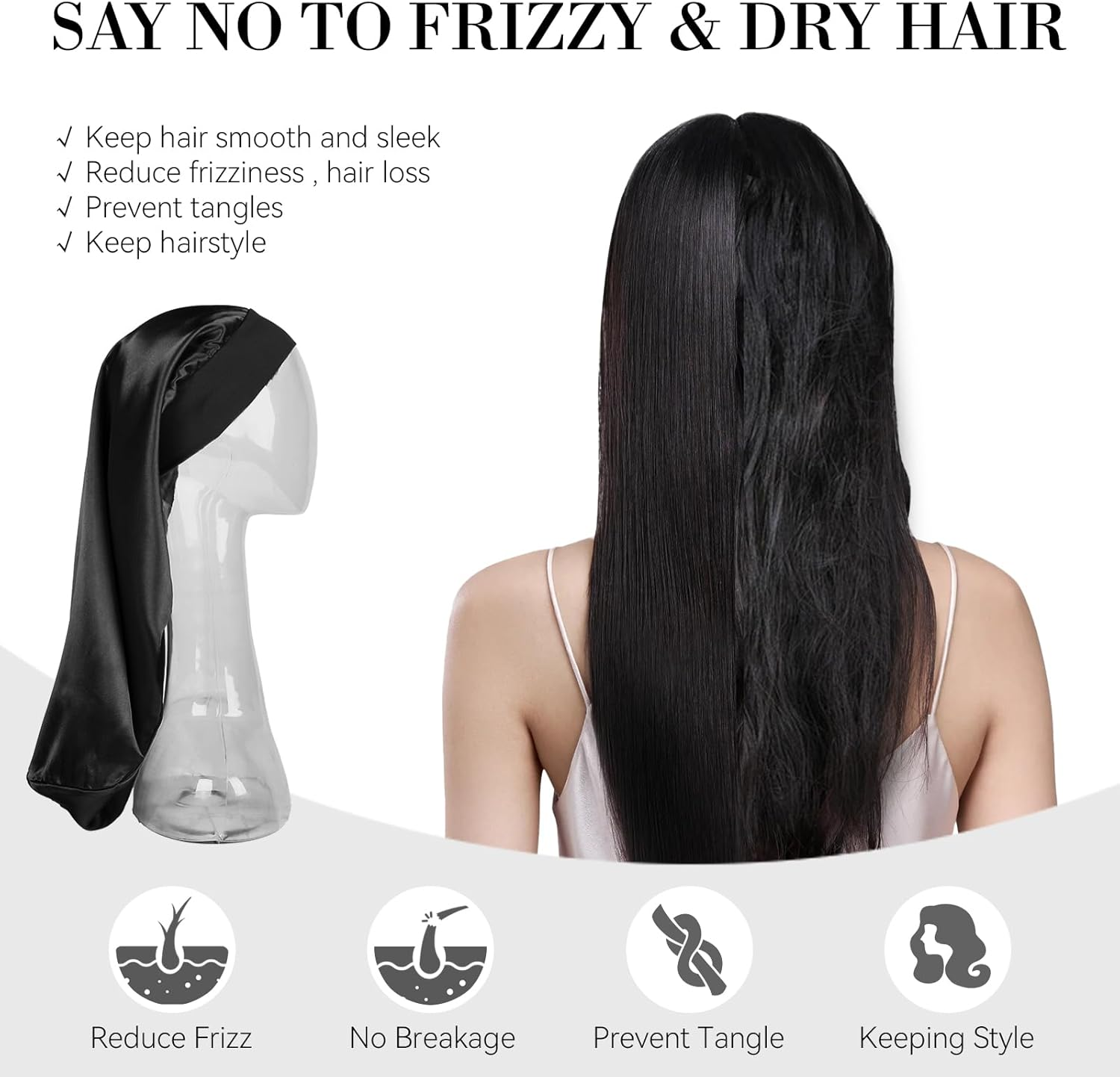 Long Bonnet-Crochet Hair Net Set image number 1