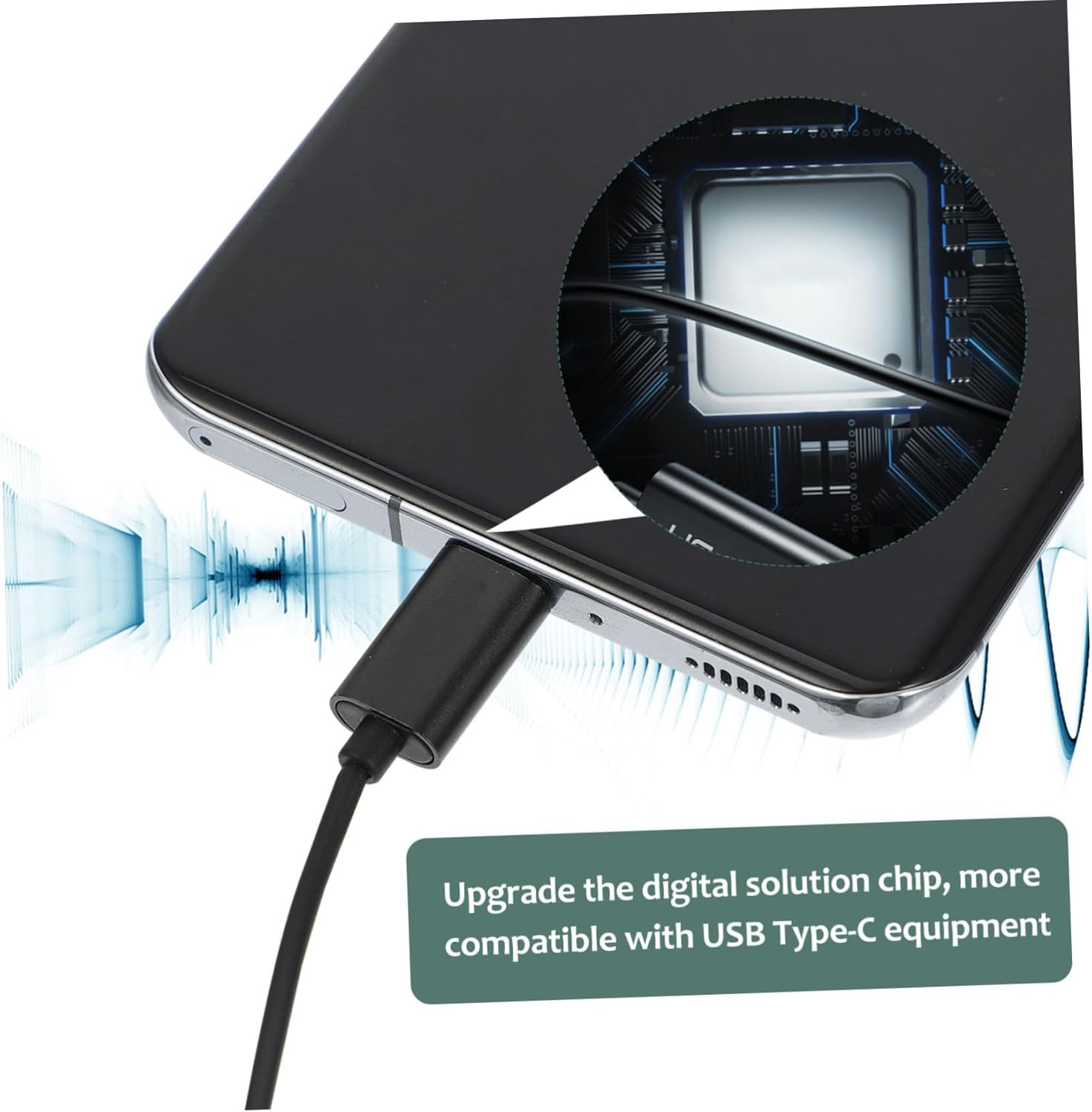 CLISPEED USB C Headphone In-Ear Noise Canceling Headset with Volume Control Ergonomic Design Compatible with Type-C Devices for Calls and Comfortable Long Wear image number 4