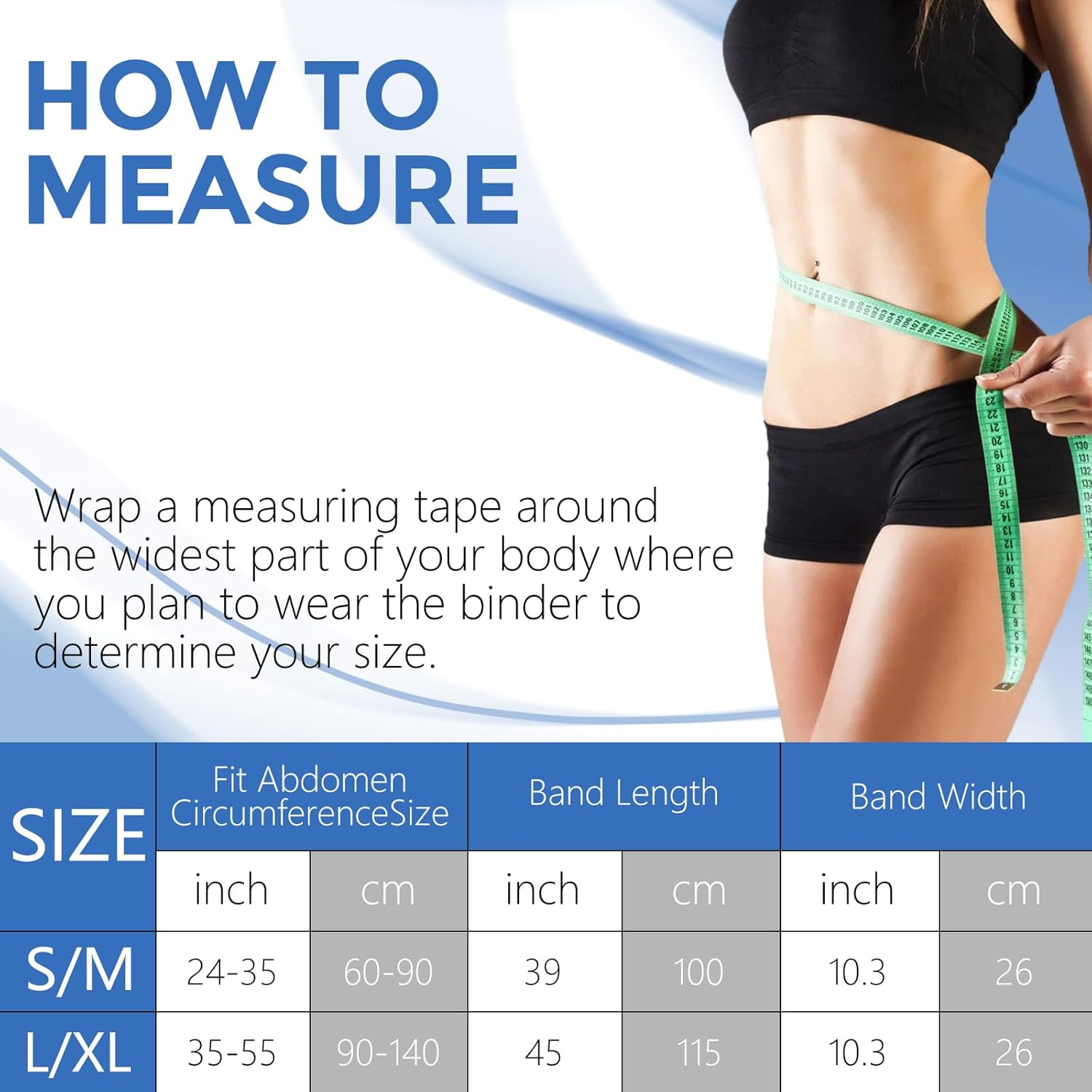 Postpartum Belly Band & Abdominal Binder - Adjustable Waist & Pelvis Support for Back Pain, Hernia & C-Section Recovery - 9.5" Bamboo Charcoal Compression Wrap image number 5