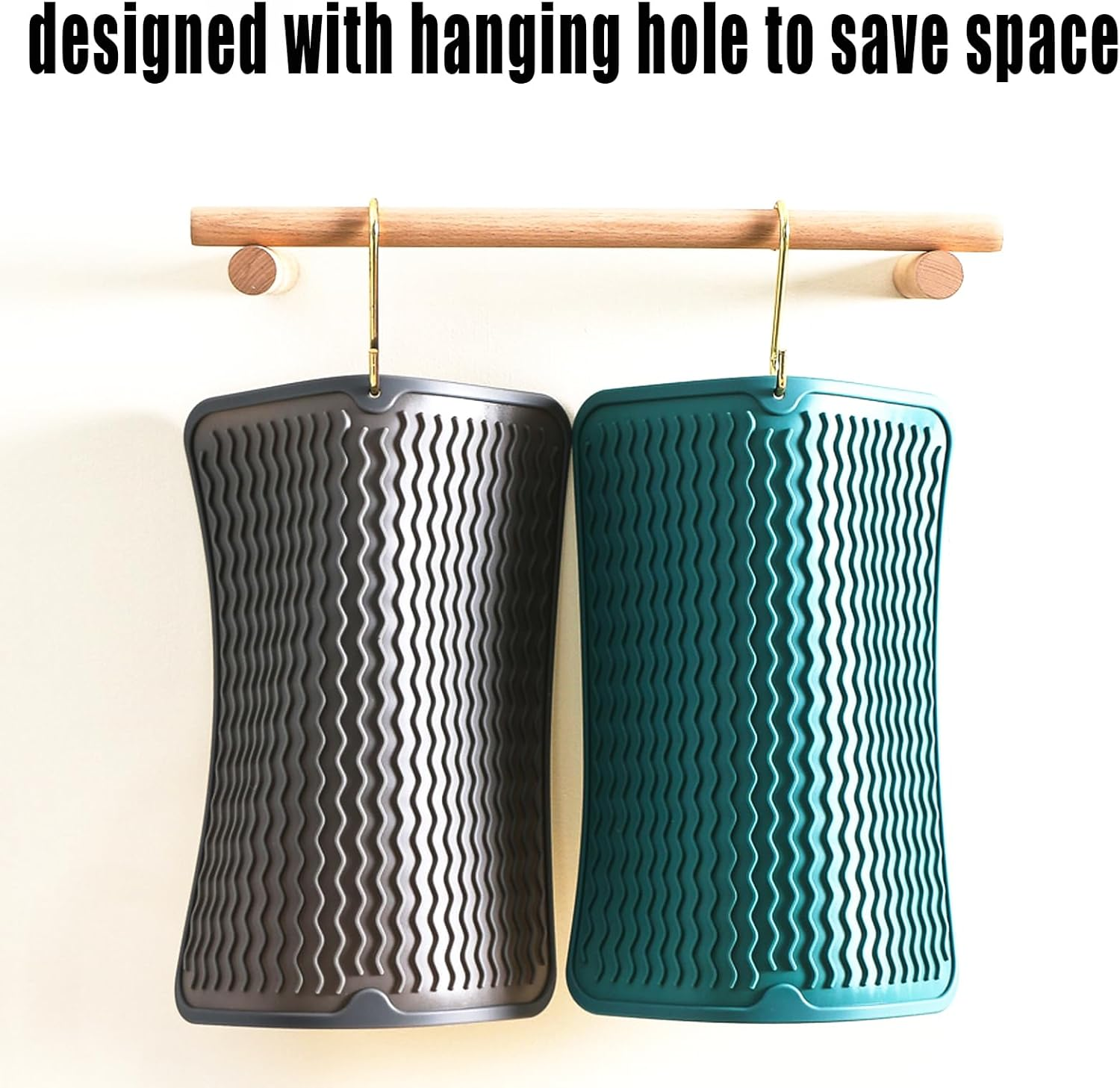 2 Pack Heat Mat for Curling Iron, Oversize Silicone Resistant Mat for Hair Tools, Hot Pad for Hair Straightener, Flat Irons and Hot Hair Styling Tools Home Travel Gym Salon (15.7" X 11.8") image number 2