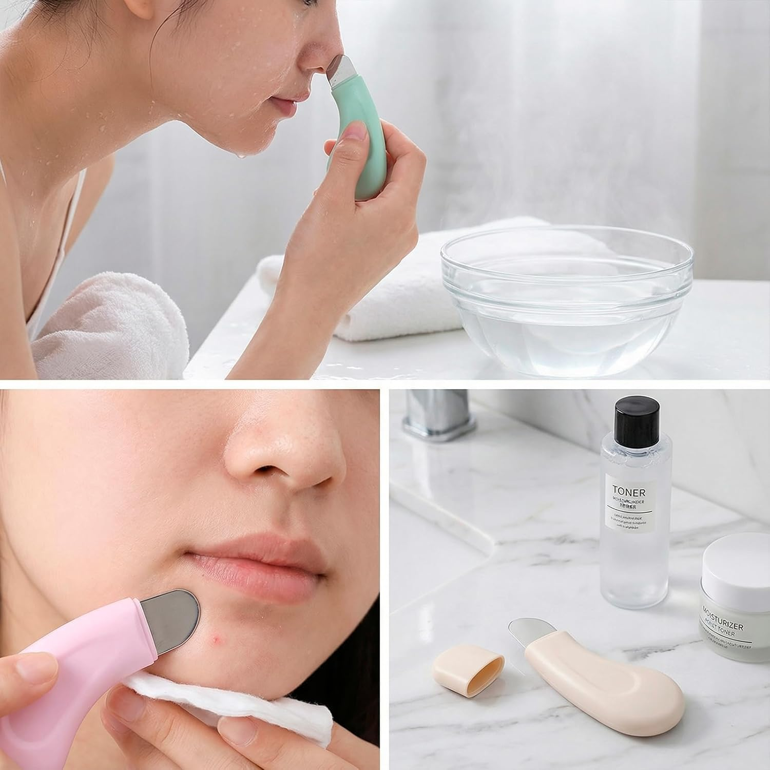 Yxvyxymyxxg 3 Pack Blackhead Remover Tool Silicone Face Scraper for Deep Cleansing Skin Scrubber Face Spatula Nose Blackhead Remover Pore Cleaner Skin Care Tools for Men and Women image number 6