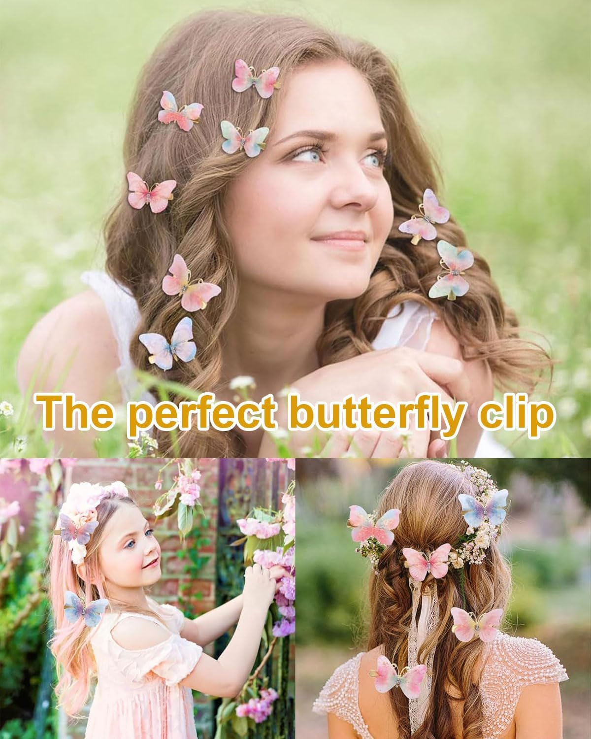 TPZORJX Butterfly Hair Clips - 18 Pieces Hair Clips Girls Hair Accessories Butterfly Hair Clips Glitter Snap Hair Clips for Teenagers Women Hair Accessories image number 2