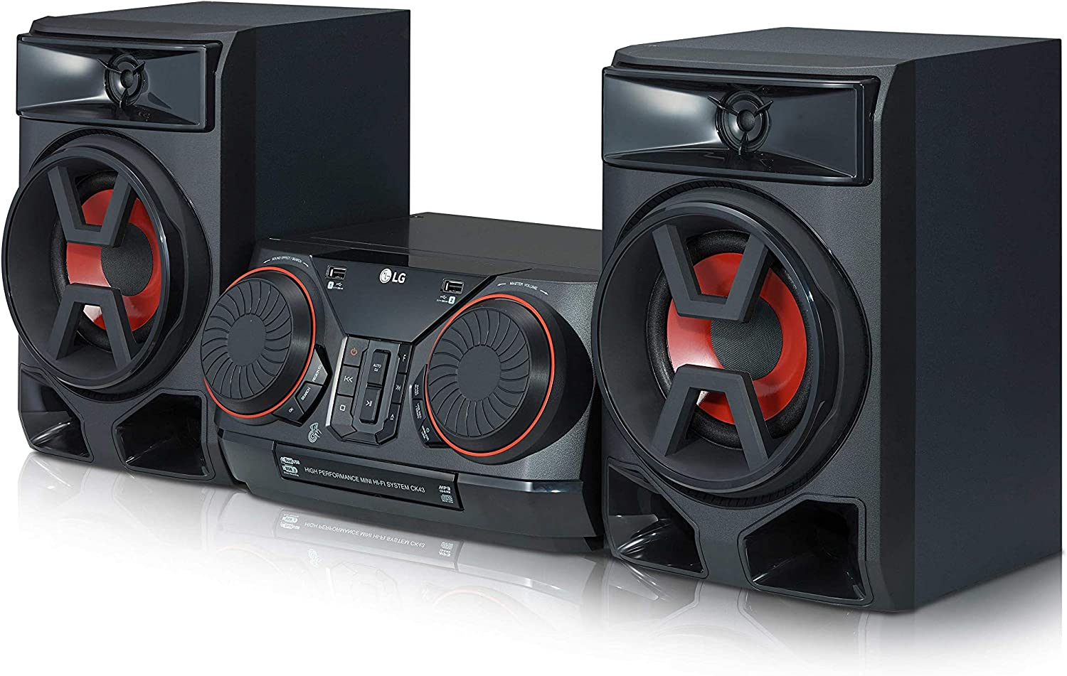 LG XBOOM 300W Hi-Fi Shelf System (CK43), Black image number 3