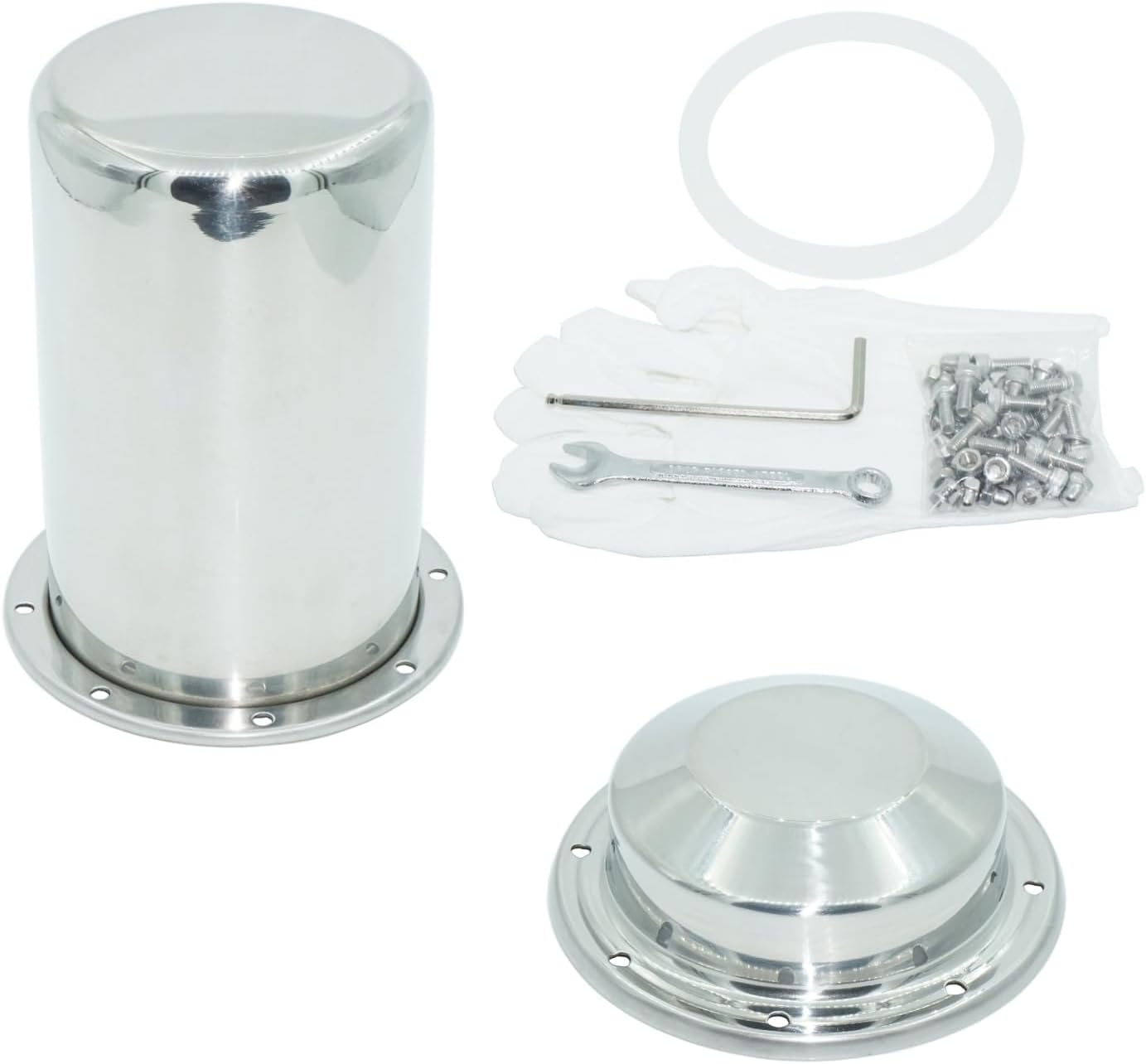 Soclaay Stainless Steel Time Capsule Anti-Corrosion Waterproof Storage Container for Keepsakes Letters Cards Photos and All Important Memories Storage and Commemorate (8.1 INCH) image number 4