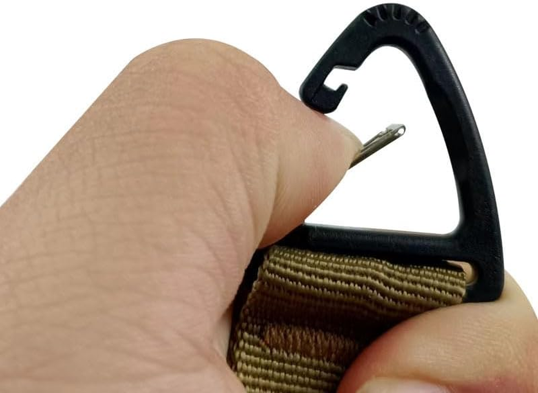 3Pcs Hanging Key Hook Clip Duty Belt Keeper with Tactical Holder Hooks Clamp Buckle Nylon Belt Clip Outdoor Buckle Strap Hunting Accessories Equipment image number 3