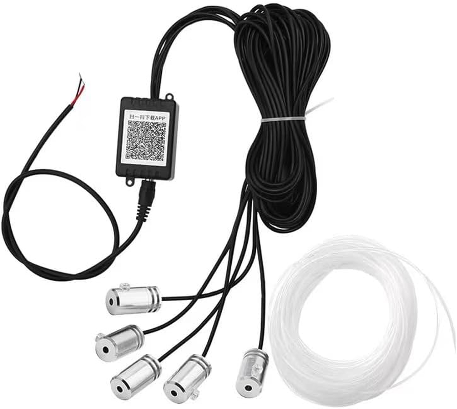 Tootoo RGB LED Car Interior Fiber Optic Neon Wire Strip USB Atmosphere Light App/Music image number 2