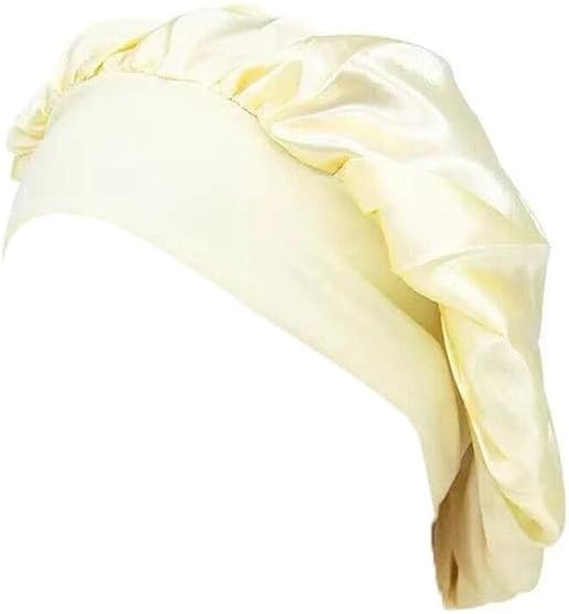 Sleeping Bonnet Silk Satin Cap for Women - Soft, Breathable, Elastic Night Hat for Hair Care and Protection, Suitable for Hair Rollers, Overnight Treatments