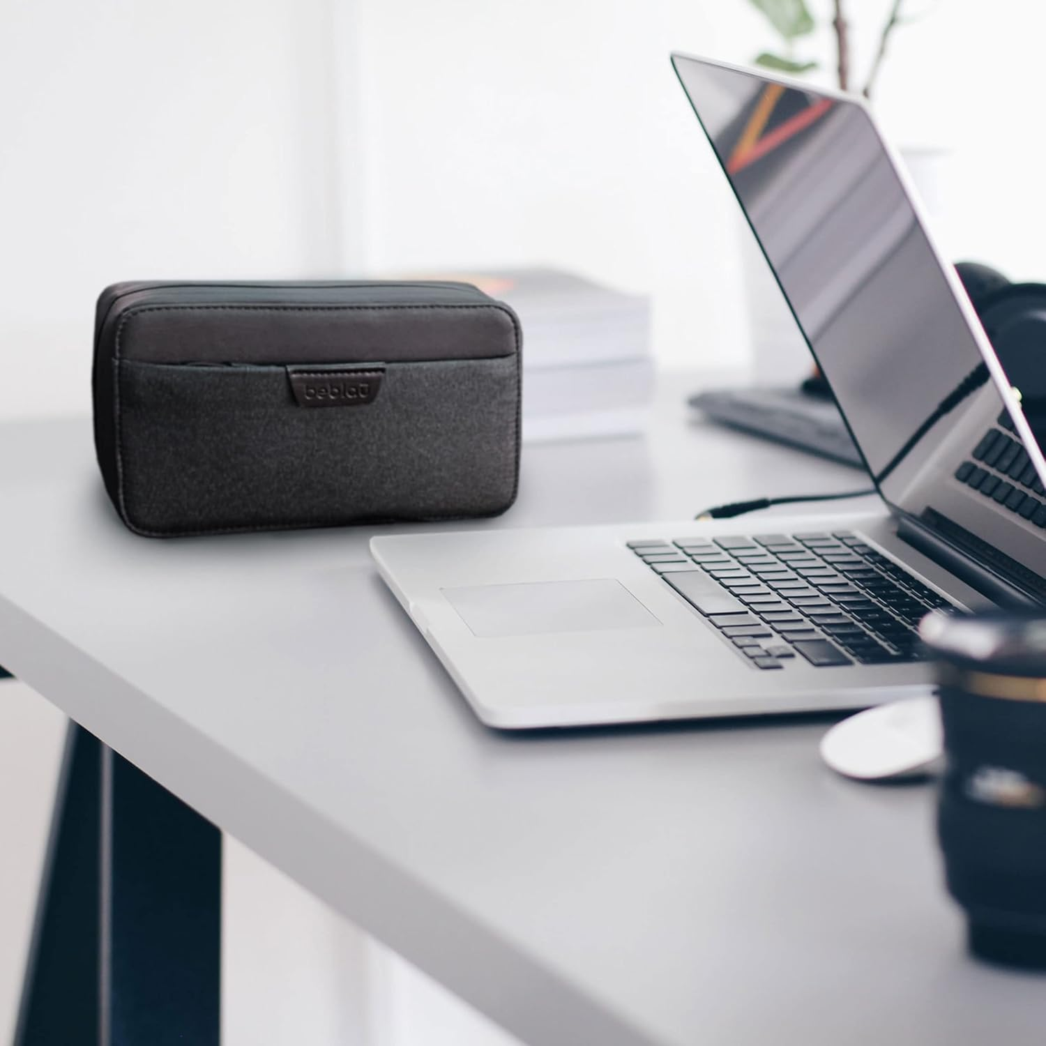 BEBLAU Cross Pouch Organizer W/Adjustable Strap. Premium Travel Tech Kit. Keep Essentials Organized with & Quick Access Pocket Storage. for Phones, Chargers, Cables, SIM Cards, HD, SD, Power Bank. image number 5