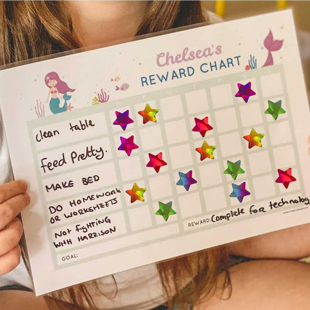 1920 Holographic Rainbow Small Star Stickers for Kids Reward, Gradient Star Stickers Cute Stickers for Crafts Classroom Office, Self-Adhesive Reward Stickers Incentive Stickers for Behavior image number 5