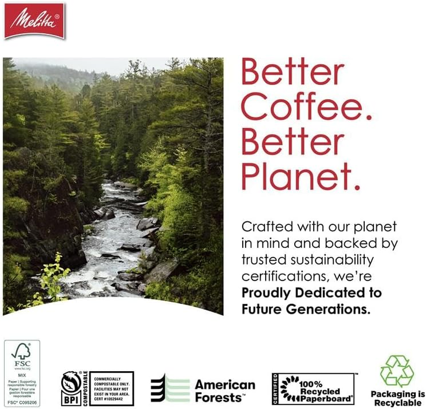 Melitta #4 Cone Coffee Filters, Natural Brown, 100 Count (Pack of 6) 600 Total Filters image number 5