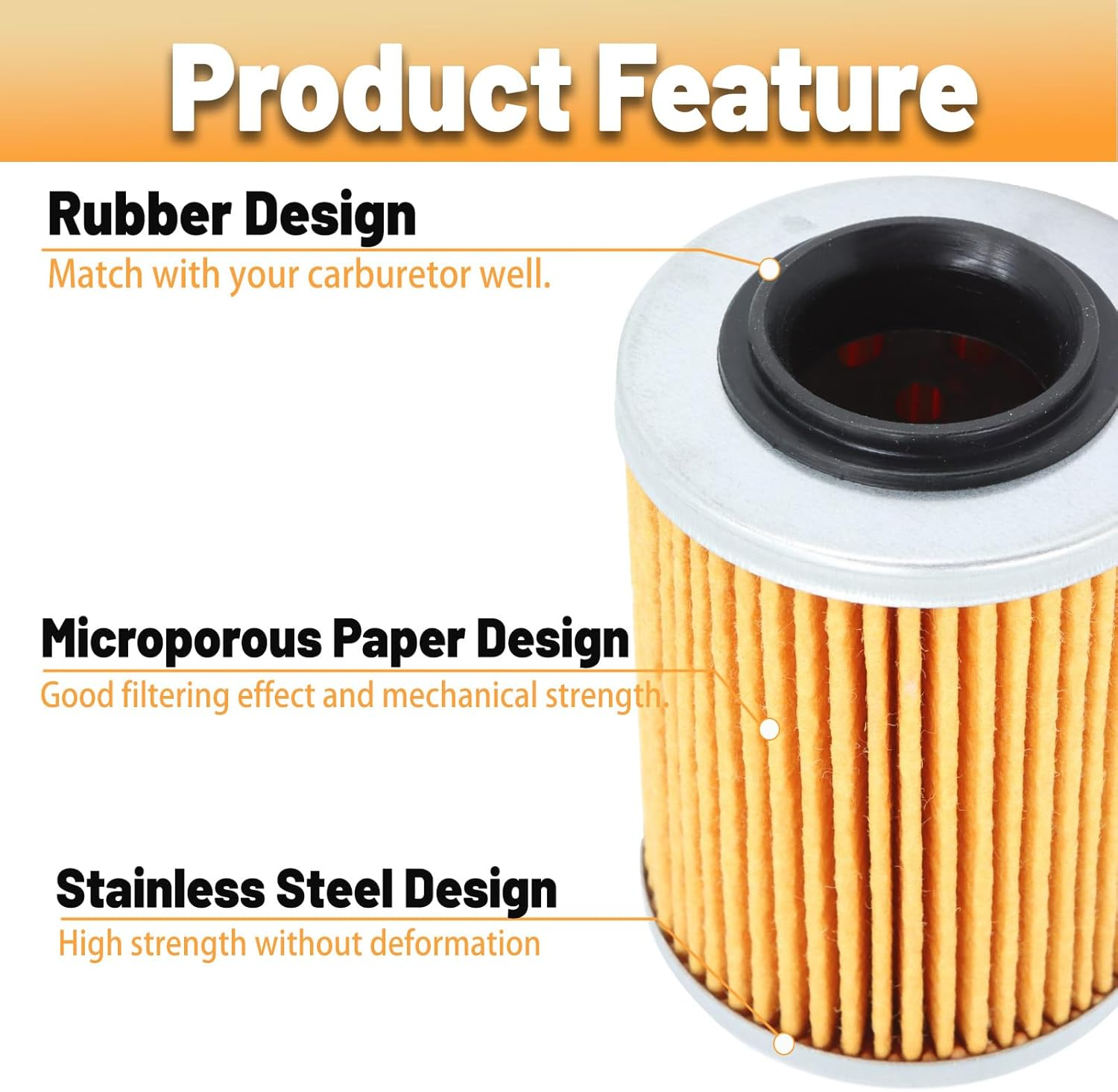 Chikia CFMOTO Oil Filter Compatible with Cf Moto Cforce Zforce Uforce 400 500 600 800 900 950 1000 0800-011300 (2PCS) image number 3