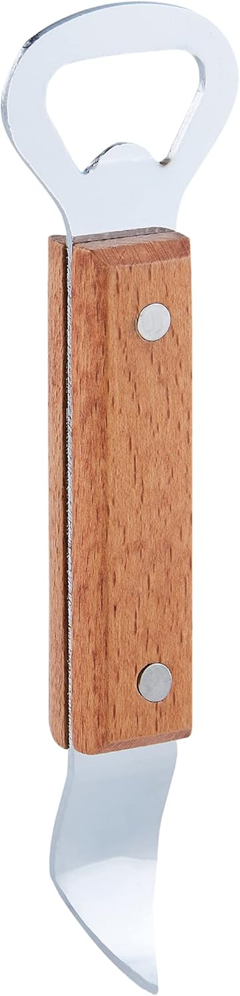 Cuisena Can and Bottle Opener, Brown and Silver