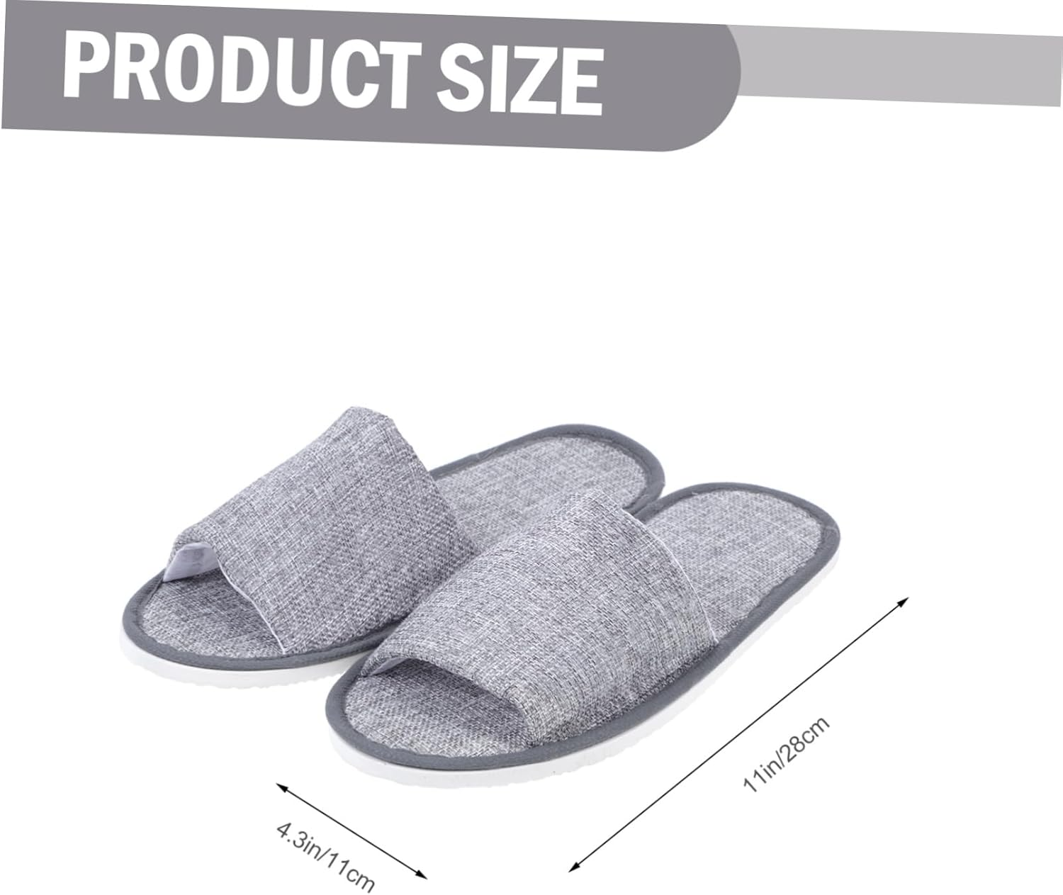 PENIKOKO 6 Pairs Disposable Skid Slippers Lightweight Breathable Open Toe Hotel Travel Necessity with Sole for Home Salon and Term Rentals