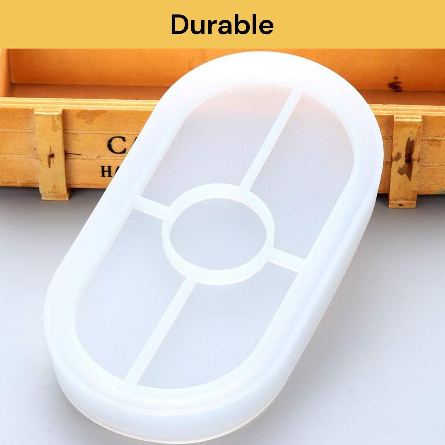 EZONEDEAL Resin Tray Mold, Oval Rolling Silicone Tray Molds, Epoxy Platter Molds, Epoxy Resin Tray Mold Large DIY Casting Craft Decorating for Craft Jewelry Storage, Home Decoration