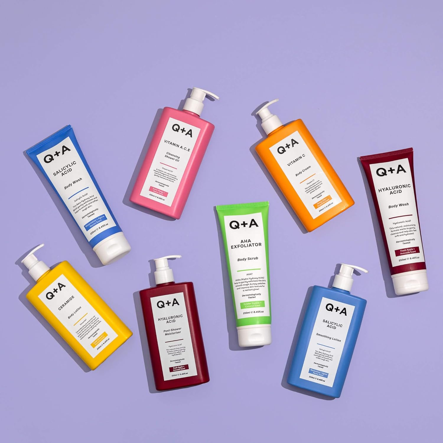 Q+A AHA Exfoliator Body Scrub for Rejuvenating Body Care, a Blend of Aha&rsquo;S Lactic Acid and Glycolic Acid Combined with Exfoliants, Improves Skin Texture and Promotes Soft and Supple Skin, 250Ml image number 1