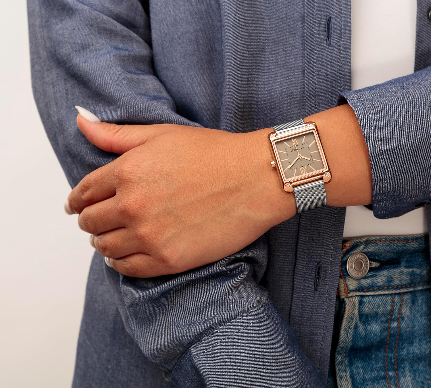 Nine West Women'S Mesh Bracelet Watch image number 1