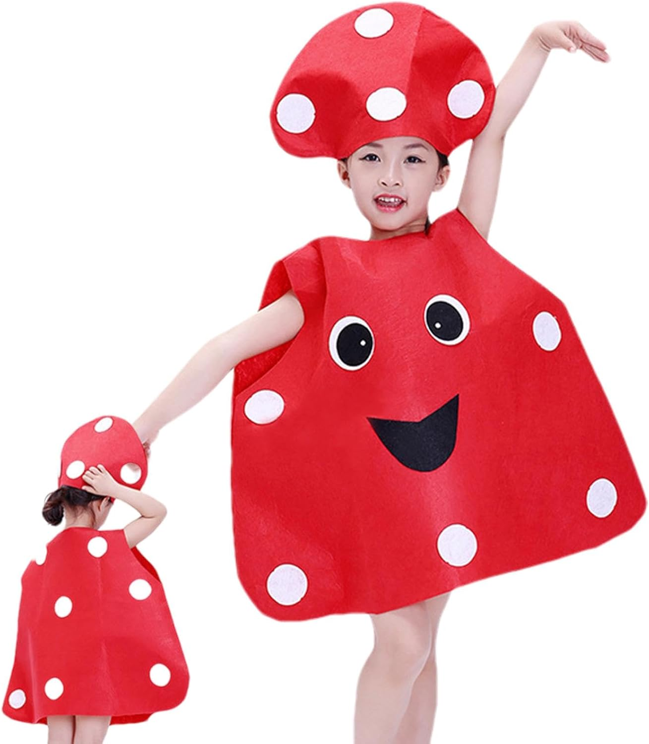 Kids Cosplay Outfit,Fruit Vegetable Design Halloween Dress up Outfit | Children'S Day Performance Costume, Creative Dance Outfit for Halloween, Theme, Stage Performance image number 3