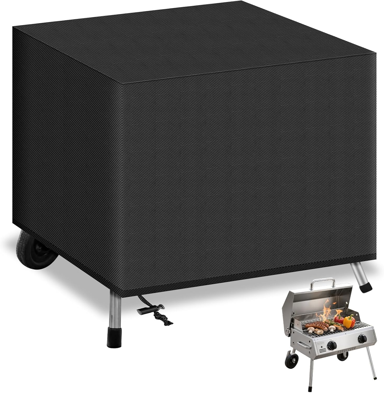 OFFCUP Weatherproof Grill Cover, 210D Oxford, Gas Grill Cover, Tear-Resistant BBQ Cover, Windproof, Uv-Resistant, Rust and Mould (70 X 47 X 30 Cm)