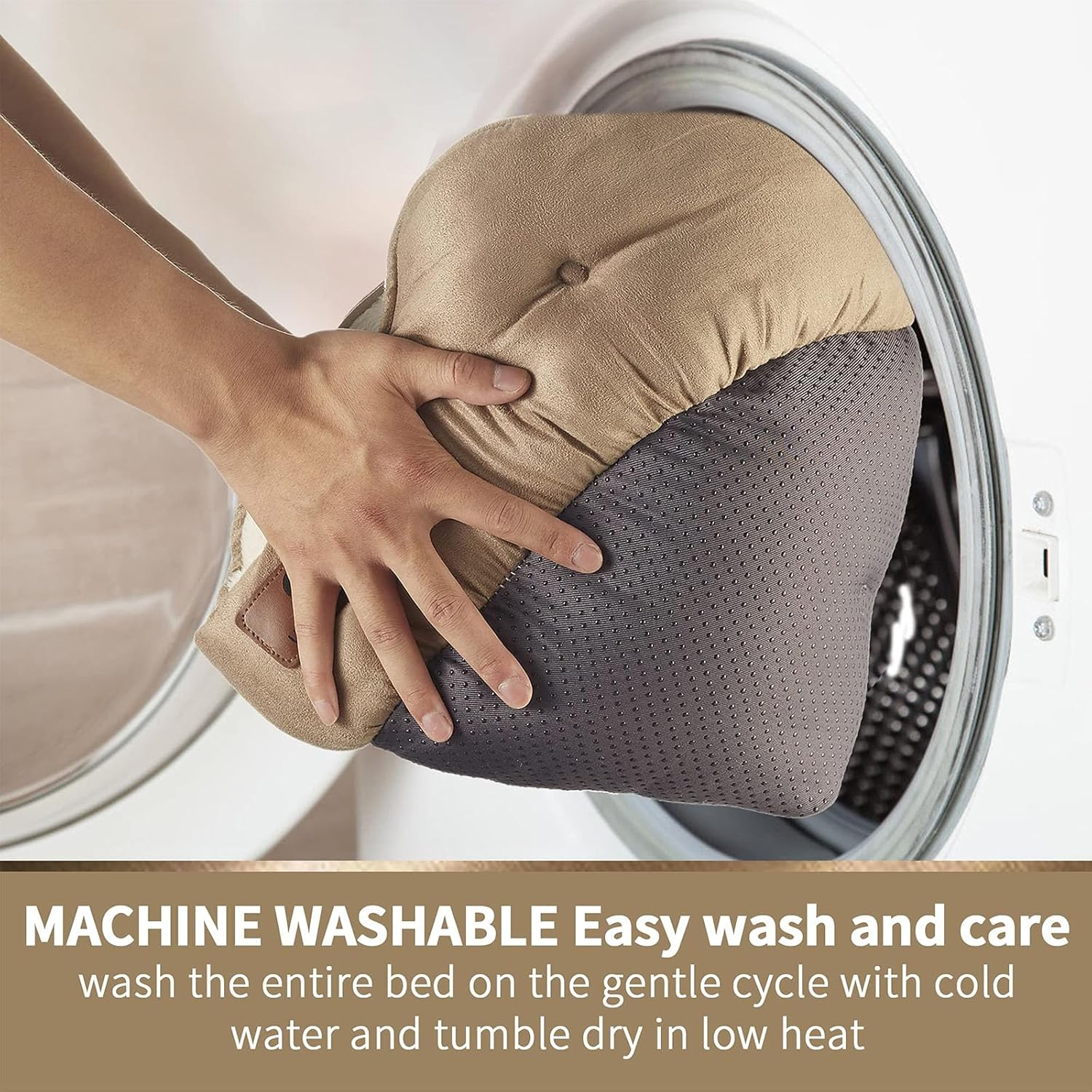 Small Dog Bed & Cat Bed - Soft round Pet Bed for Puppies & Kittens, Non-Slip Bottom, Orthopedic Support, Plush Fleece, Indoor Comfort for Small Pets