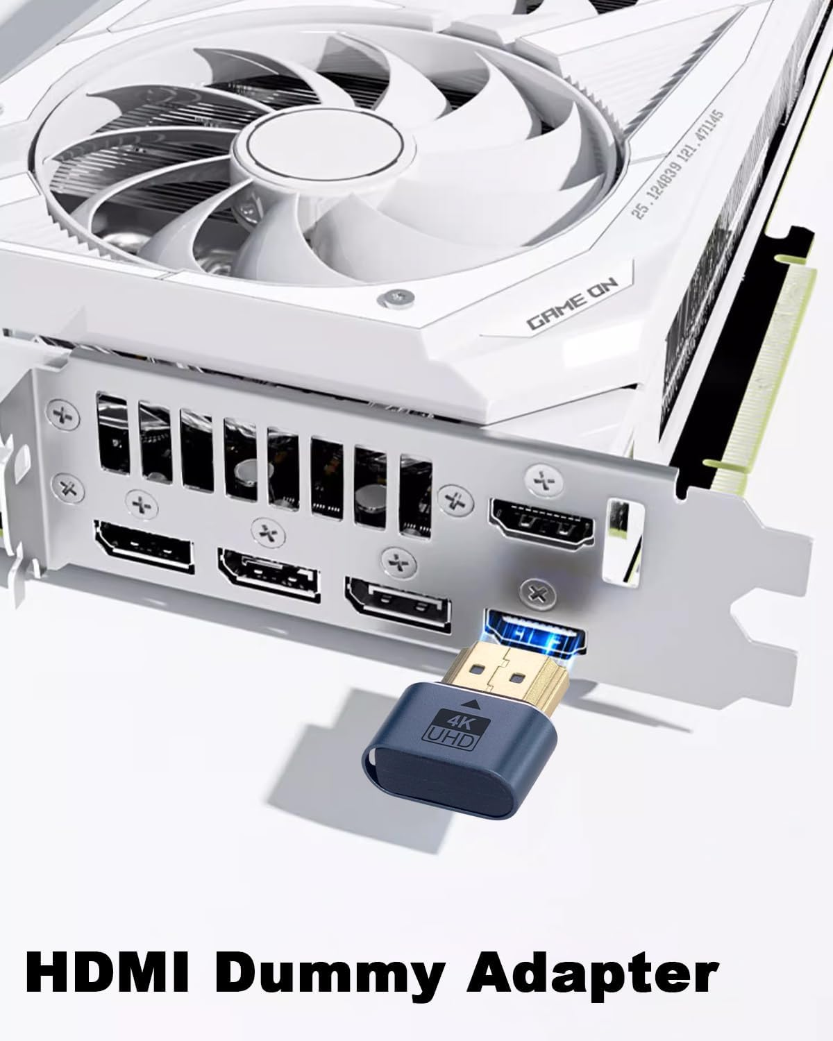 Duttek HDMI Dummy Plug 4K, Virtual Monitor Display Emulator, Headless Display Adapter with Perforated Design,Supports up to 4K@60Hz,1080@120Hz 1 Pack image number 3