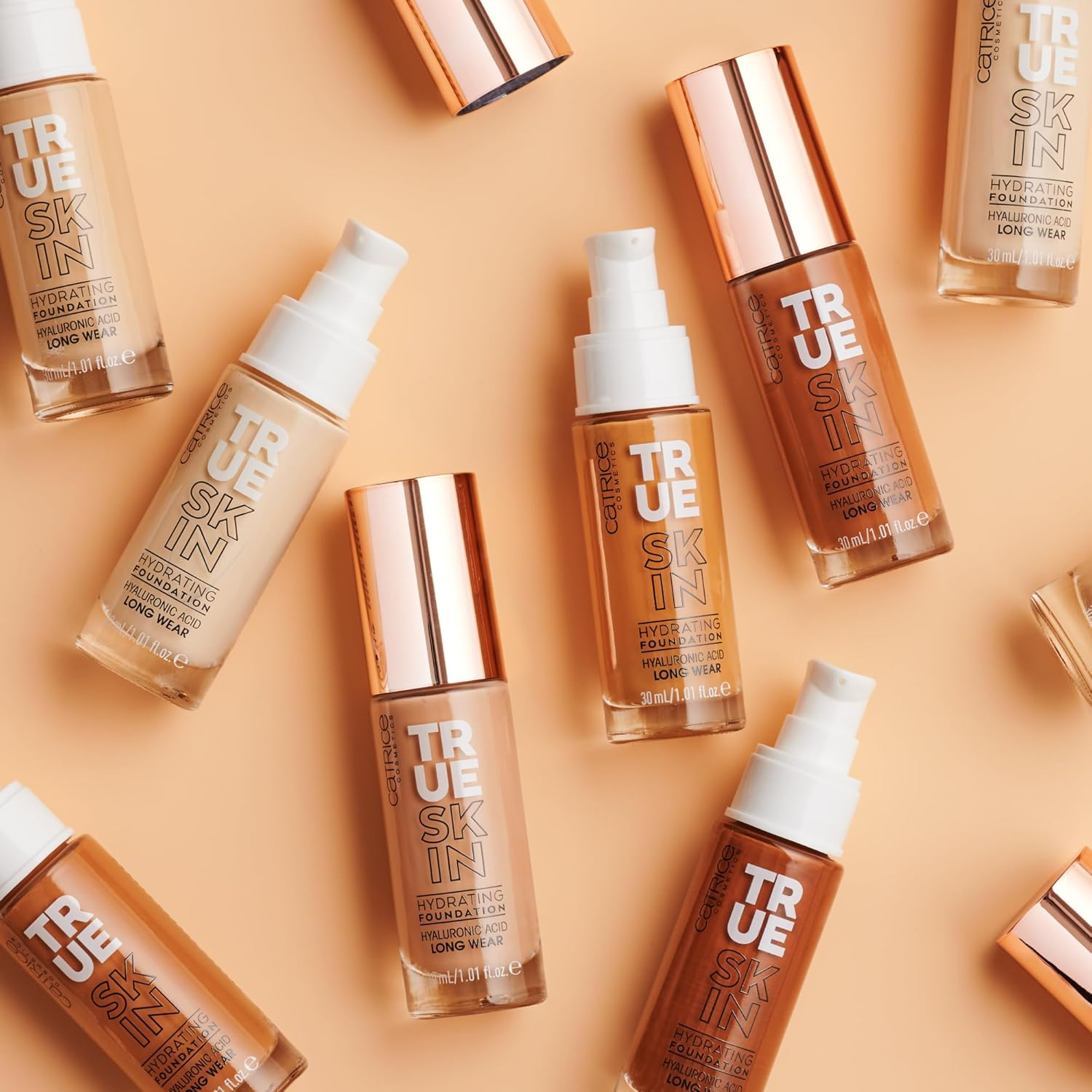 Catrice True Skin Hydrating Foundation, No. 010, Nude, Moisturising, Long-Lasting, Natural, Vegan, Alcohol-Free, Paraben-Free, No Microplastic Particles, Pack of 1 (30 Ml) - 004 Neutral Porcelain image number 6