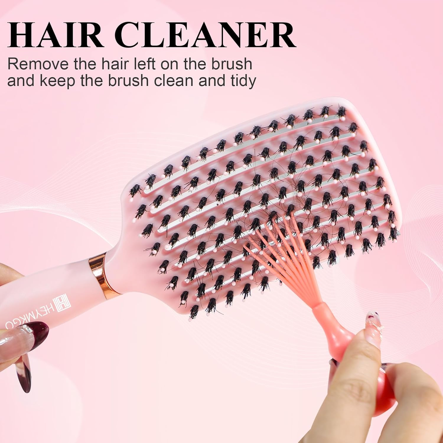 Hair Brush Set - Detangling Paddle Brush, round Brush & Curling Brush - Antistatic, Blow Dryer Brush, Boar Bristle & Straightening Tool for Women and Girls, for Wet & Dry Hair Styling image number 6